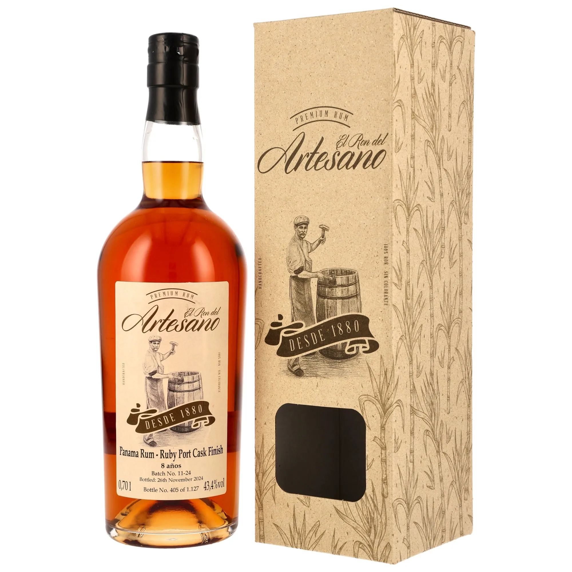 Ron Artesano Rum 8 Year Old Ruby Port Cask Finish