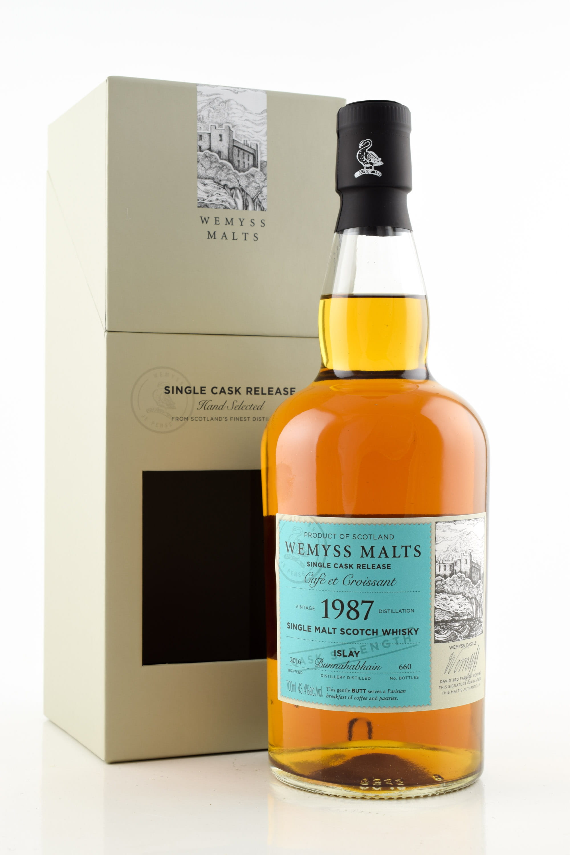 "Café et Croissant" 1987/2016 Sherry Butt Bunnahabhain Wemyss Malts 43,4%vol. 0,7l