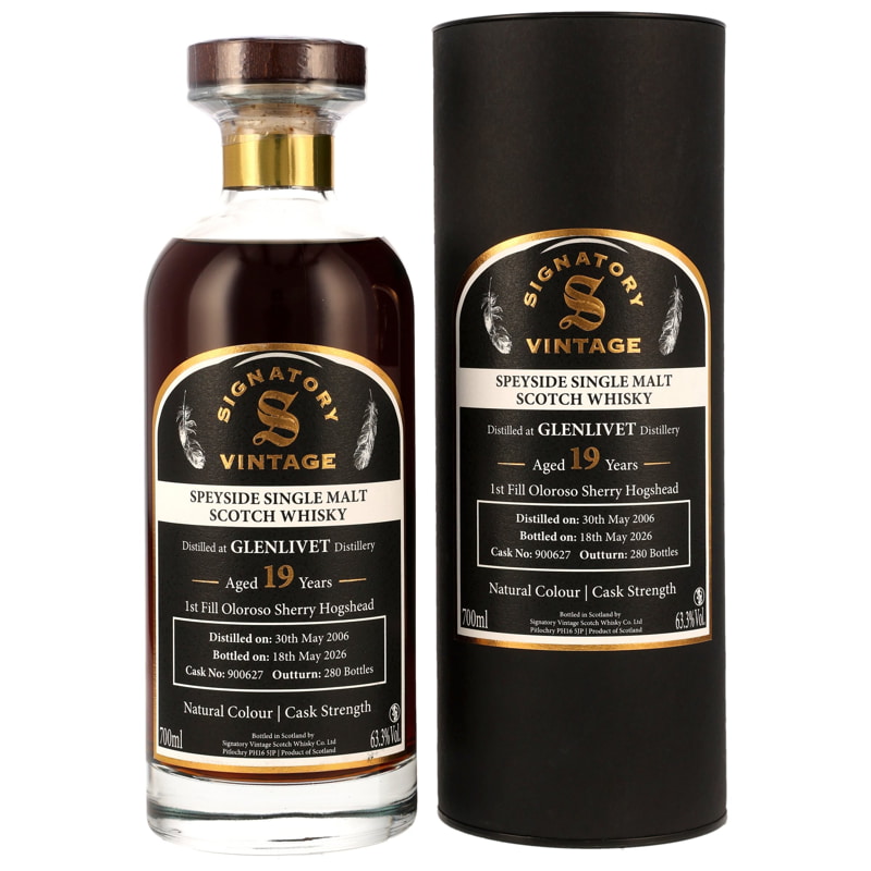 Glenlivet 19 Jahre 2006/2026 1st fill Oloroso Sherry Hogshead #900627 Signatory Vintage