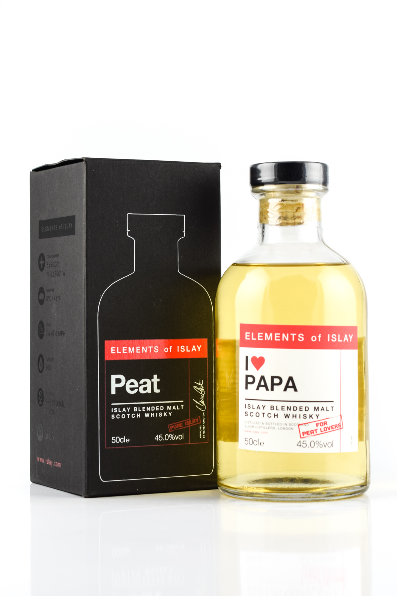 I love Papa Peat Elements of Islay 45%vol. 0,5l I love Papa Peat Elements of Islay 45%vol. 0,5l