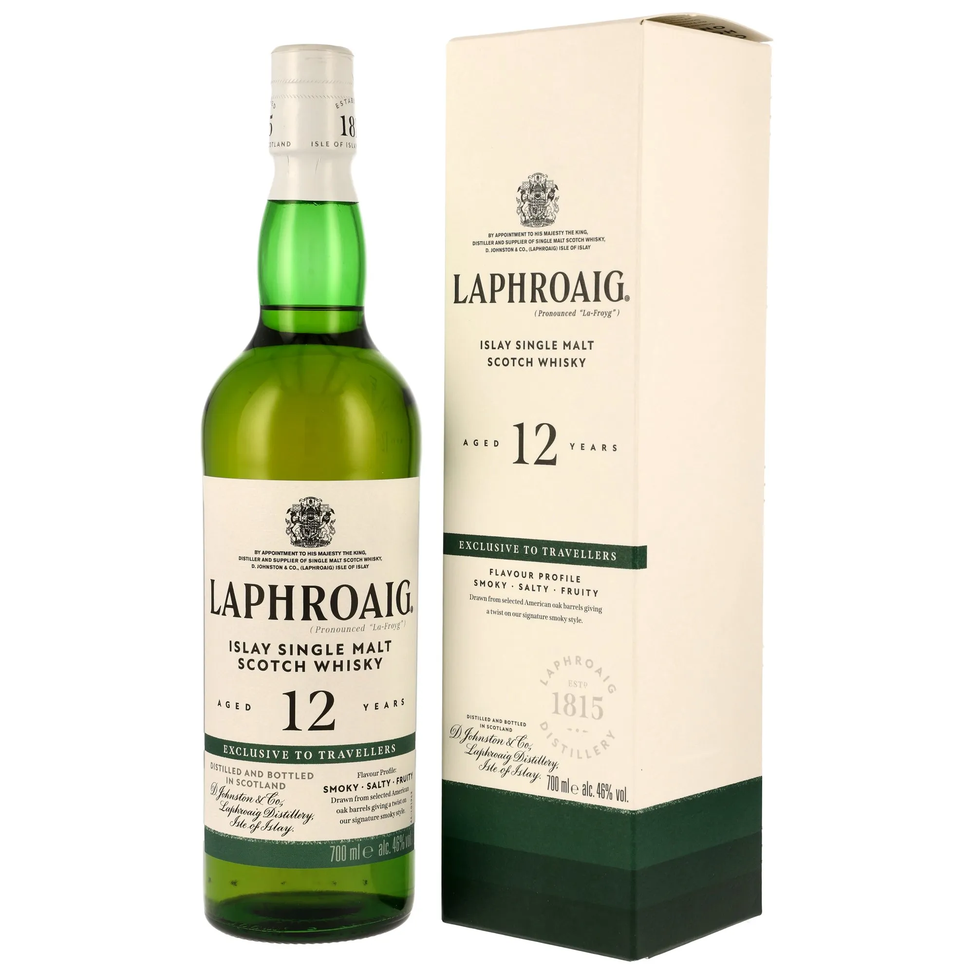 Laphroaig Exclusive to Travellers 12 Year Old, American Oak Cask, 2025, 46%