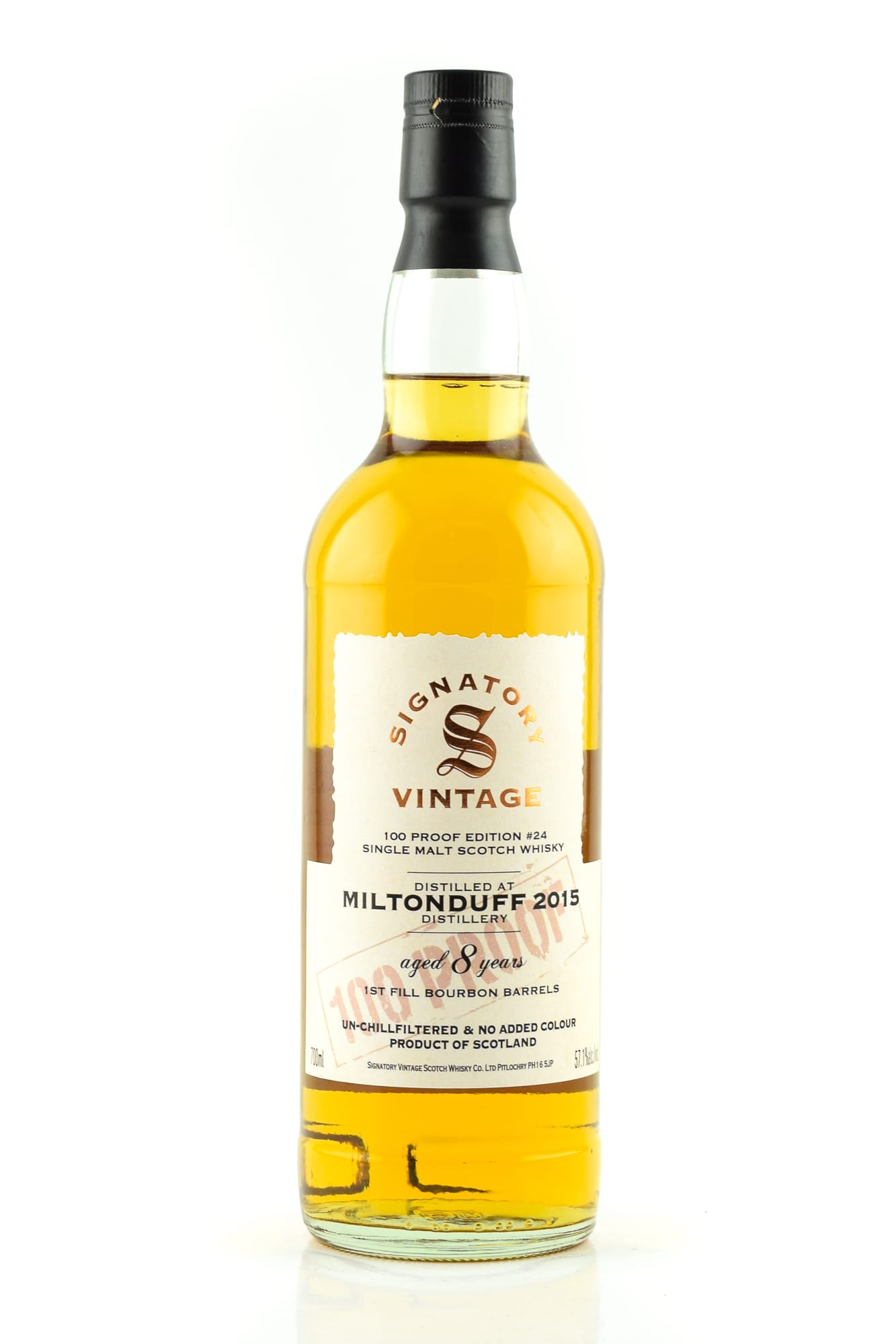 Miltonduff 2015 100 Proof Edition #24 Signatory Vintage