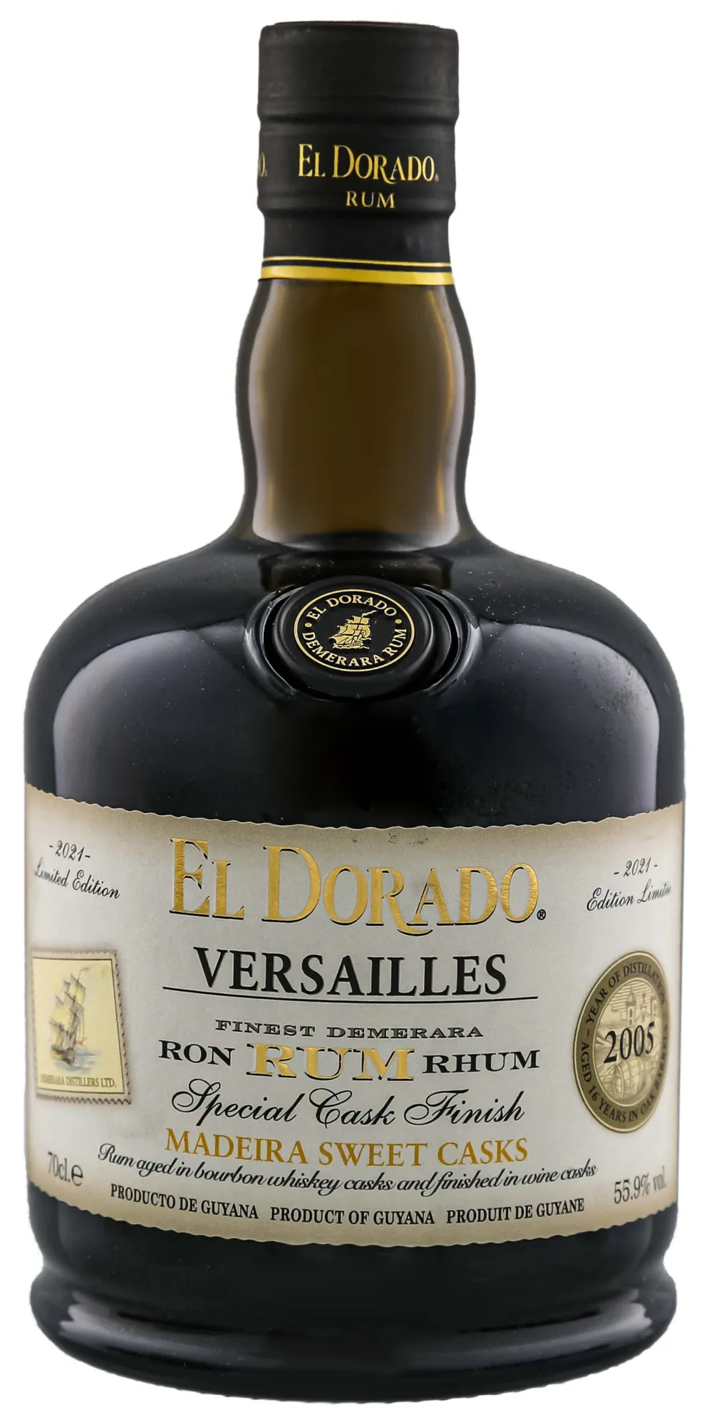 El Dorado Versailles Special Cask Finish 2005/2021 Madeira Sweet Casks 0,7L 