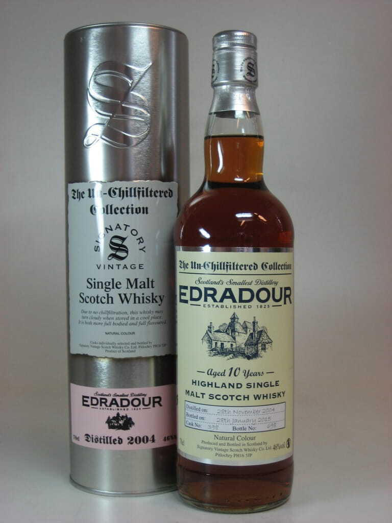 Edradour 10 Year Old 2004/2015 Single Cask # 398 Signatory 46% vol. 0,7l Edradour 10 Year Old 2004/2015 Single Cask # 398 Signatory 46% vol. 0,7l