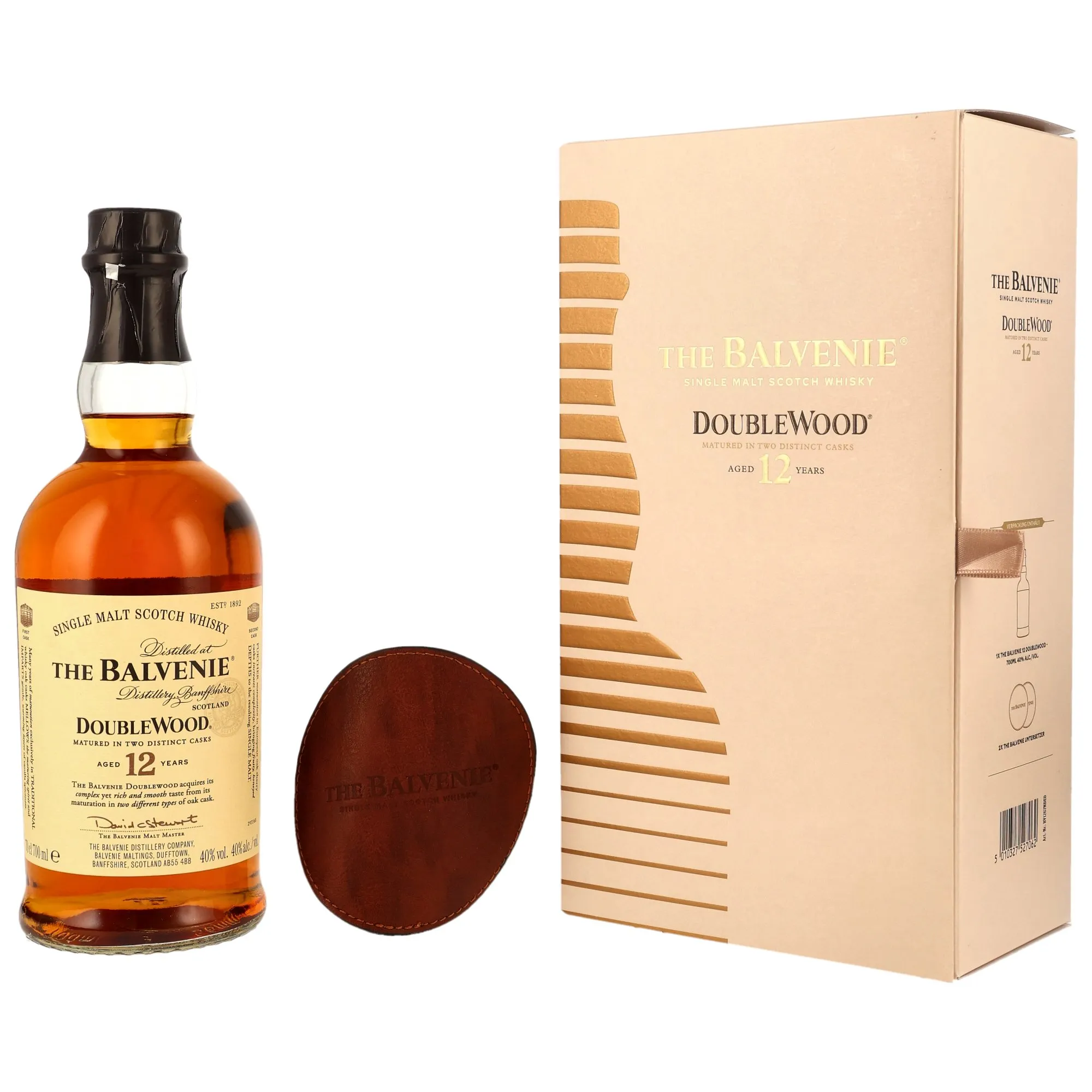 Balvenie 12 Jahre Double Wood + 2 Untersetzer