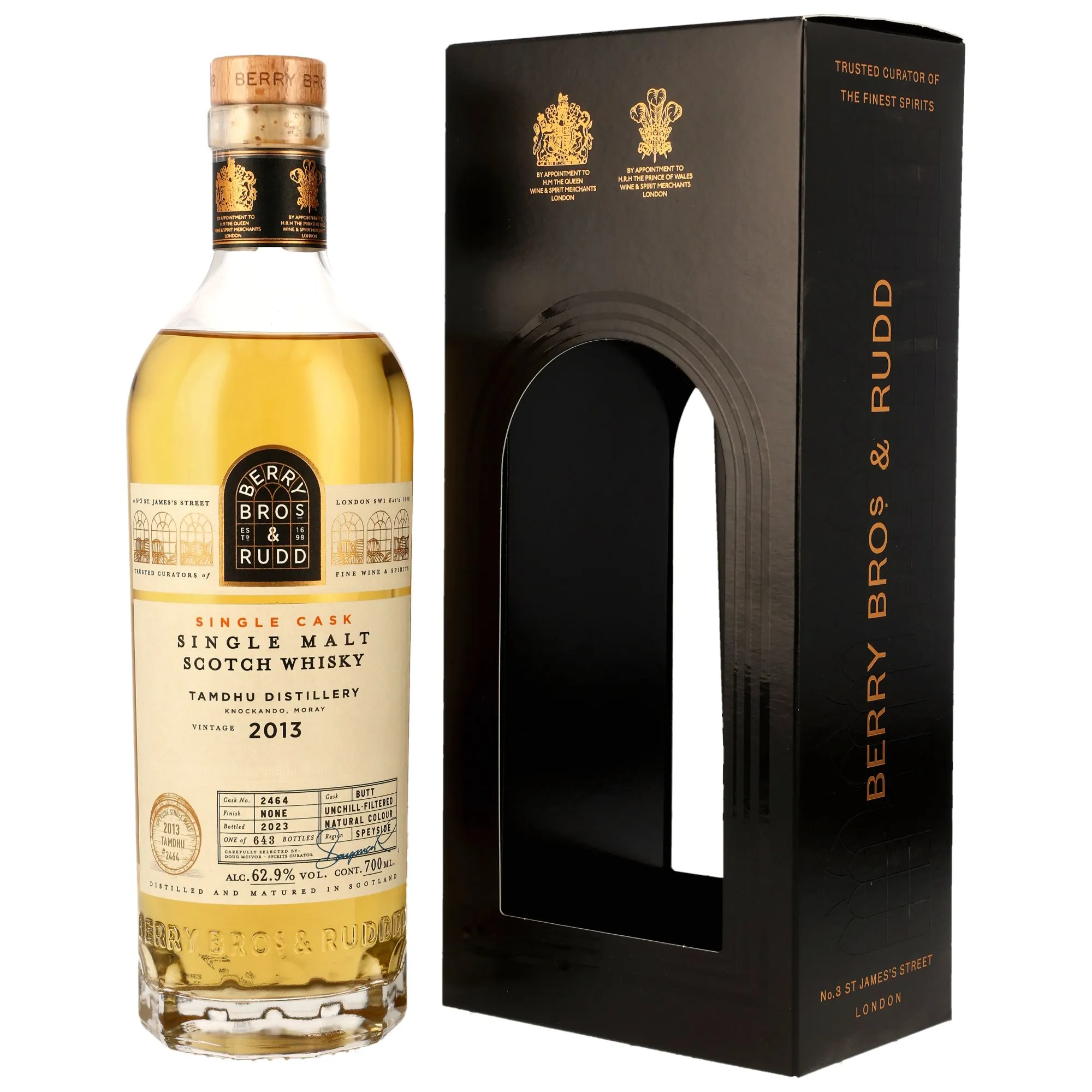 Tamdhu Single Cask 10 Year Old, Butt Cask, Cask #2464, 2013, Berry Bros. & Rudd, 62.9%