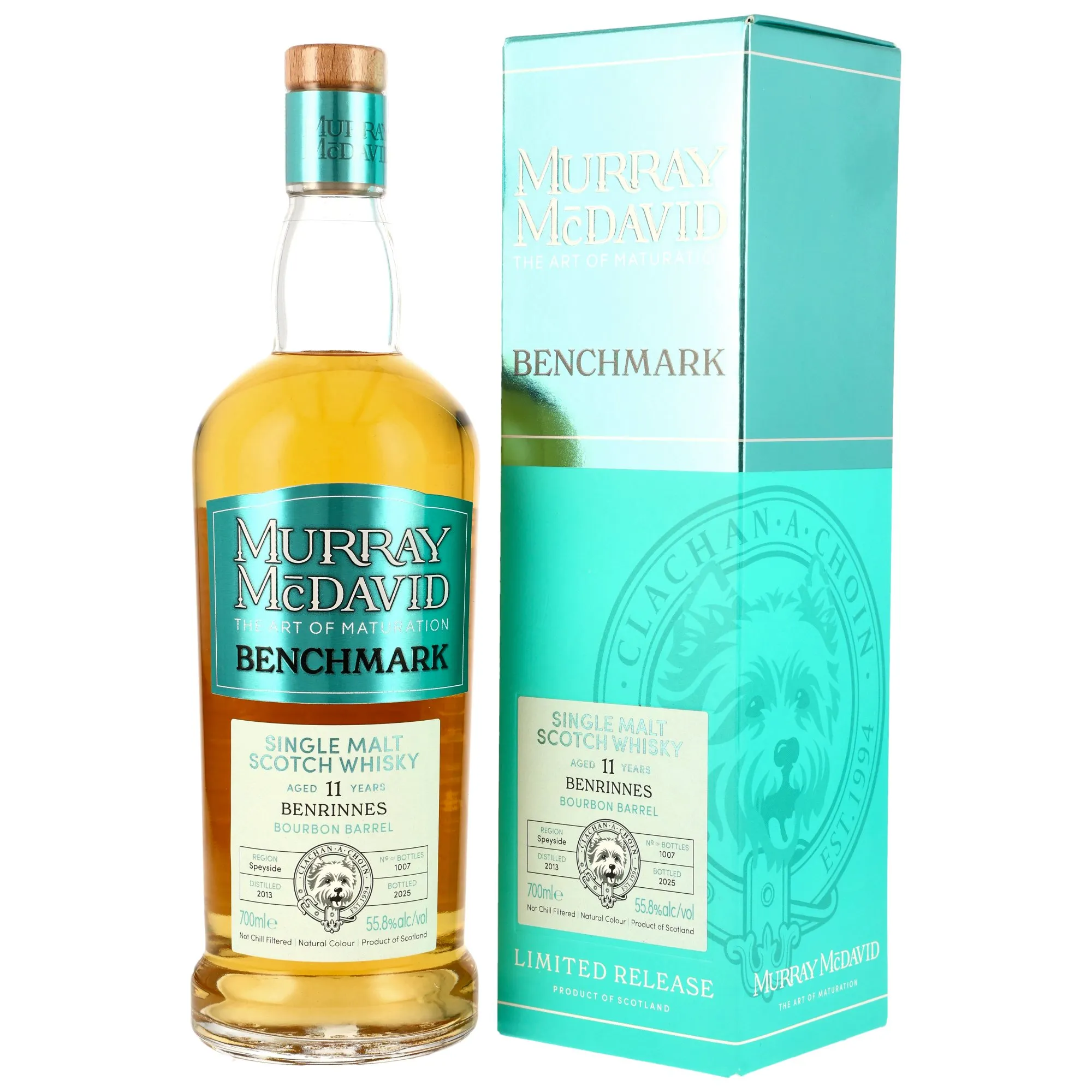 Benrinnes Benchmark 11 Year Old, Bourbon Barrel Cask, Cask #1007, 2013, Murray McDavid, 55.8%