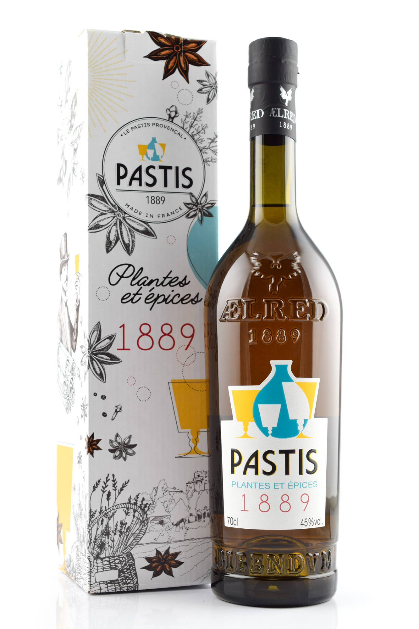Aelred Pastis Plantes et Epices 1889 45%vol. 0,7l Aelred Pastis Plantes et Epices 1889 45%vol. 0,7l