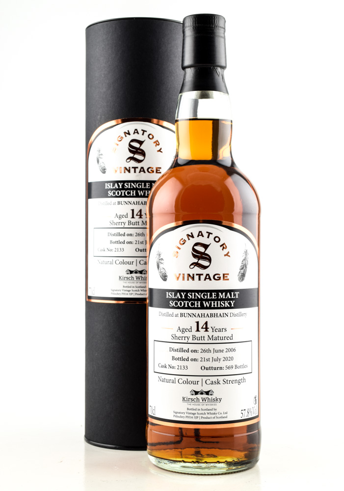 Bunnahabhain 14 year old 2006/2020 Sherry Butt #2133 Vintage Signatory 57,8%vol. 0,7l