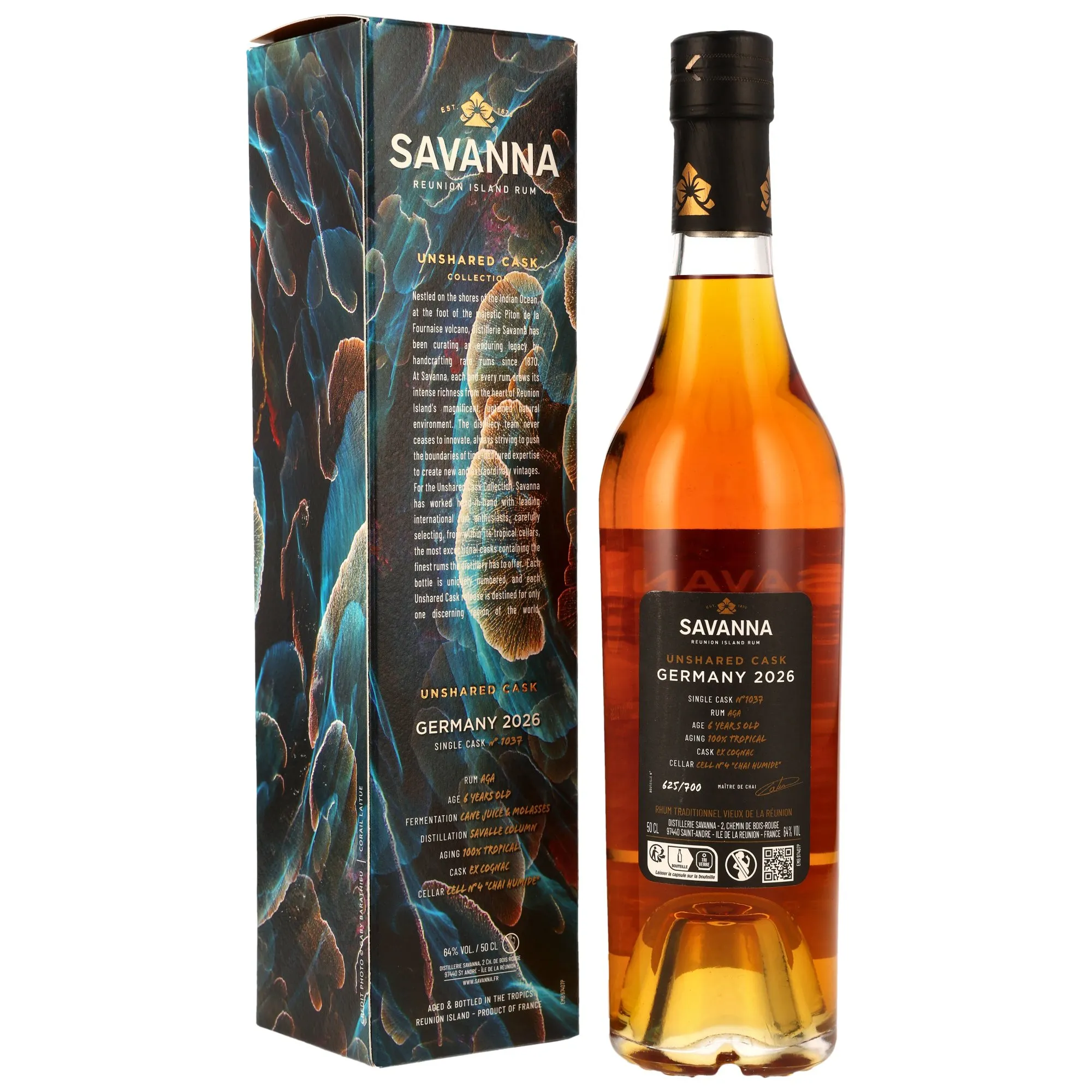 Savanna Rhum Germany 2026 - 6 Jahre - Unshared ex-Cognac Cask #1037