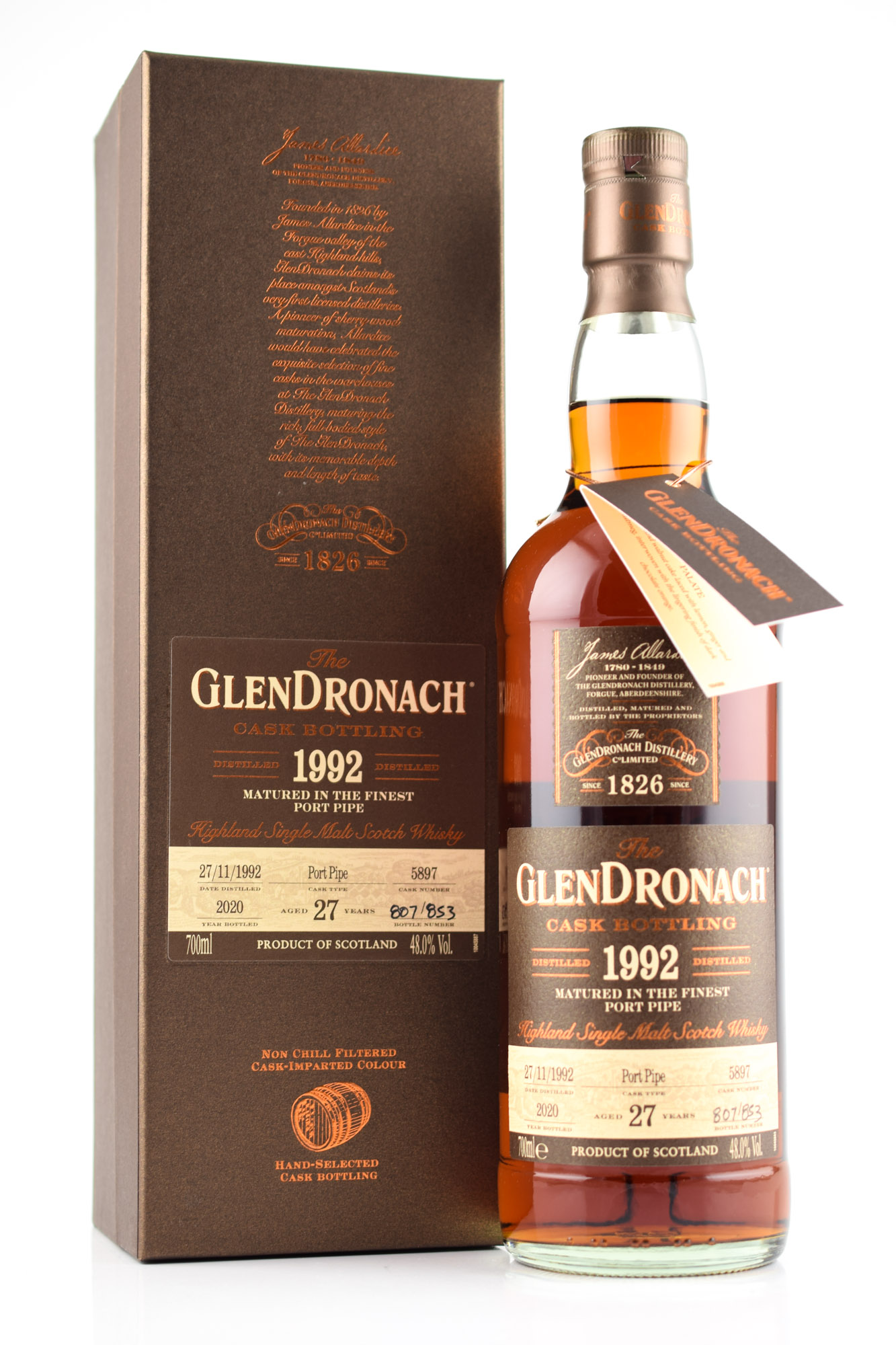 Glendronach 27 year old 1992/2020 Port Pipe 48%vol. 0,7l