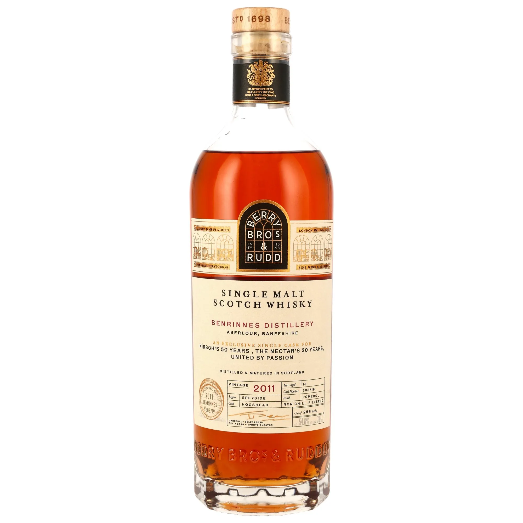 Benrinnes 2011/2026 - 15 Year Old - Pomerol Cask Finish #303719 (Berry Bros. & Rudd) - Kirsch/Nectar