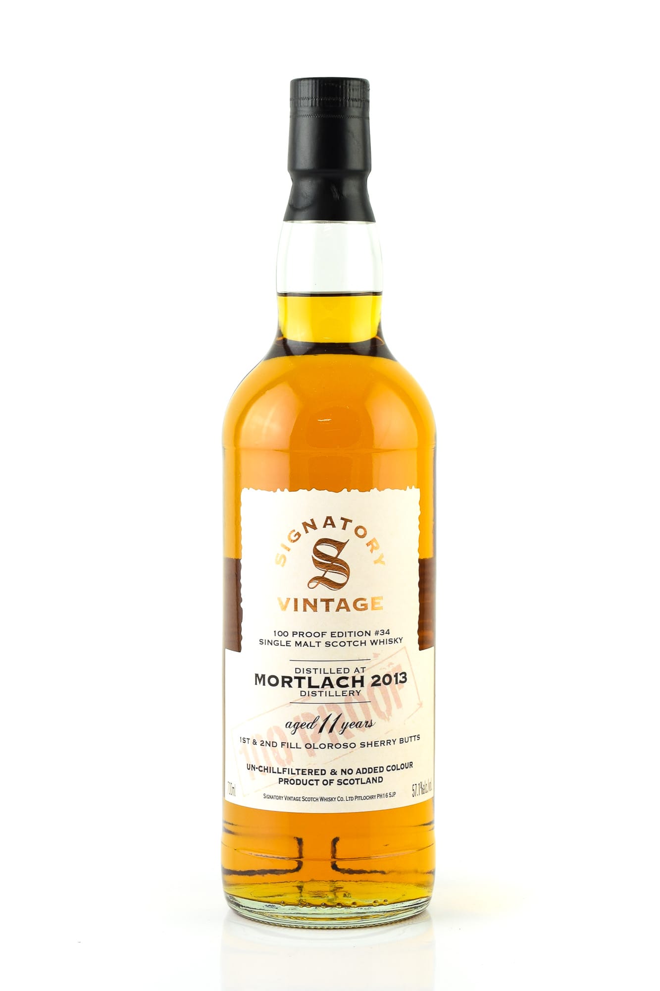 Mortlach 2013 100 Proof Edition #34 Signatory Vintage