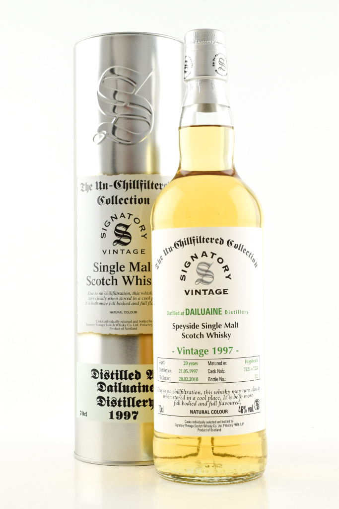 Dailuaine 20 Year Old 1997/2018 hogsheads # 7223 & # 7224 Un-chillfiltered Signatory 46% vol. 0,7l Dailuaine 20 Year Old 1997/2018 hogsheads # 7223 & # 7224 Un-chillfiltered Signatory 46% vol. 0,7l