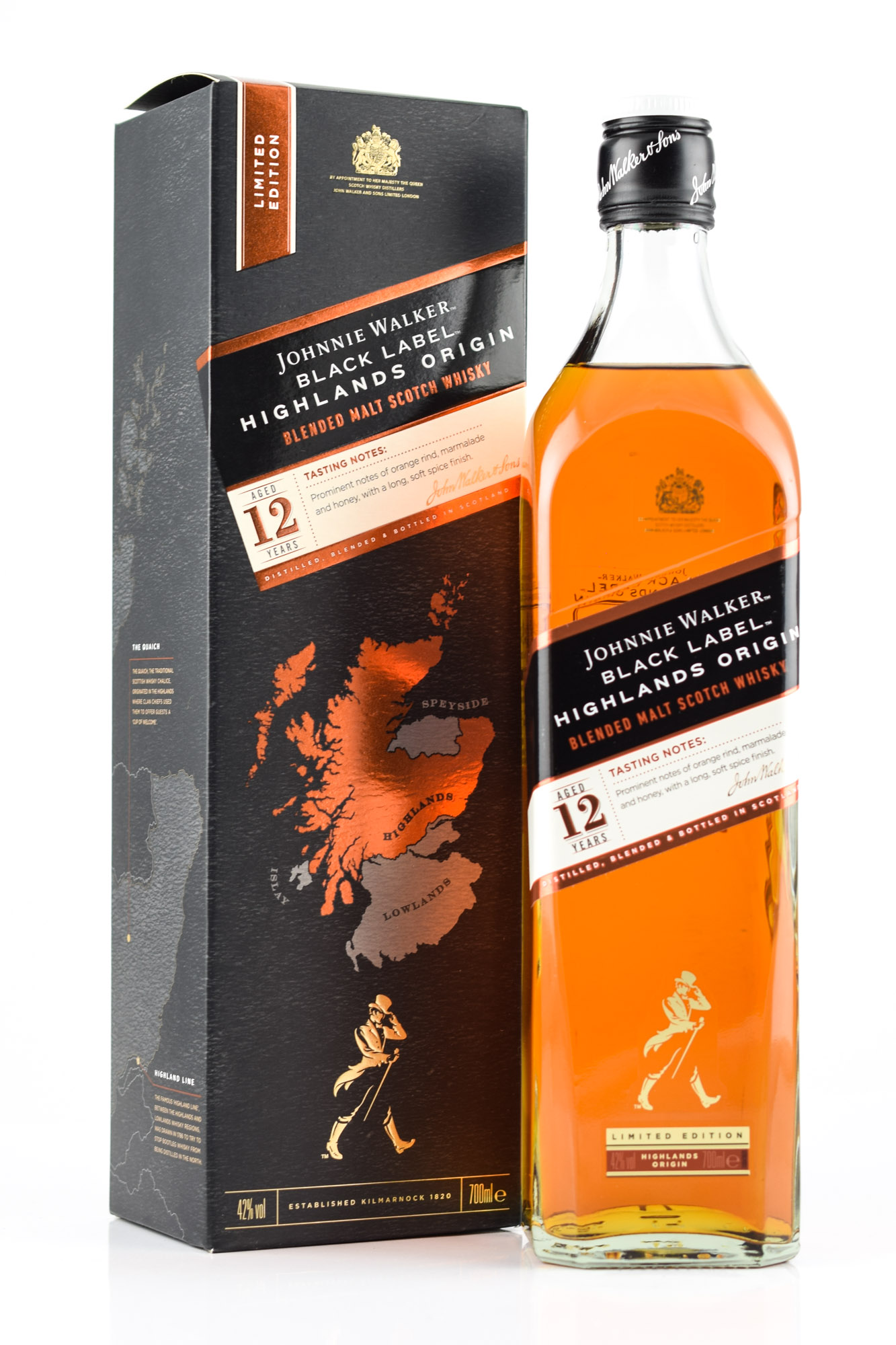 Johnnie Walker Black Label 12 year old Highlands Origin 42%vol. 0,7l Johnnie Walker Black Label 12 year old Highlands Origin 42%vol. 0,7l