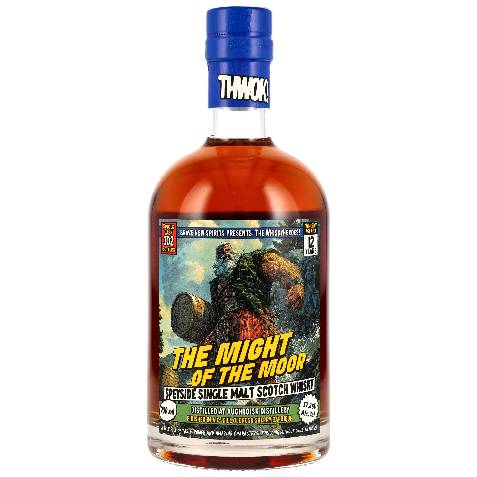 Auchroisk Whiskyheroes: The Might of the Moor 12 Year Old, Oloroso Sherry Cask, Brave New Spirits, 57.2%