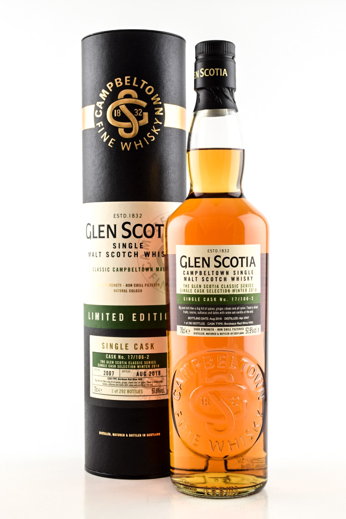 Glen Scotia 2007/2018 Single Cask # 17 / 106-2 57.9% vol. 0,7l