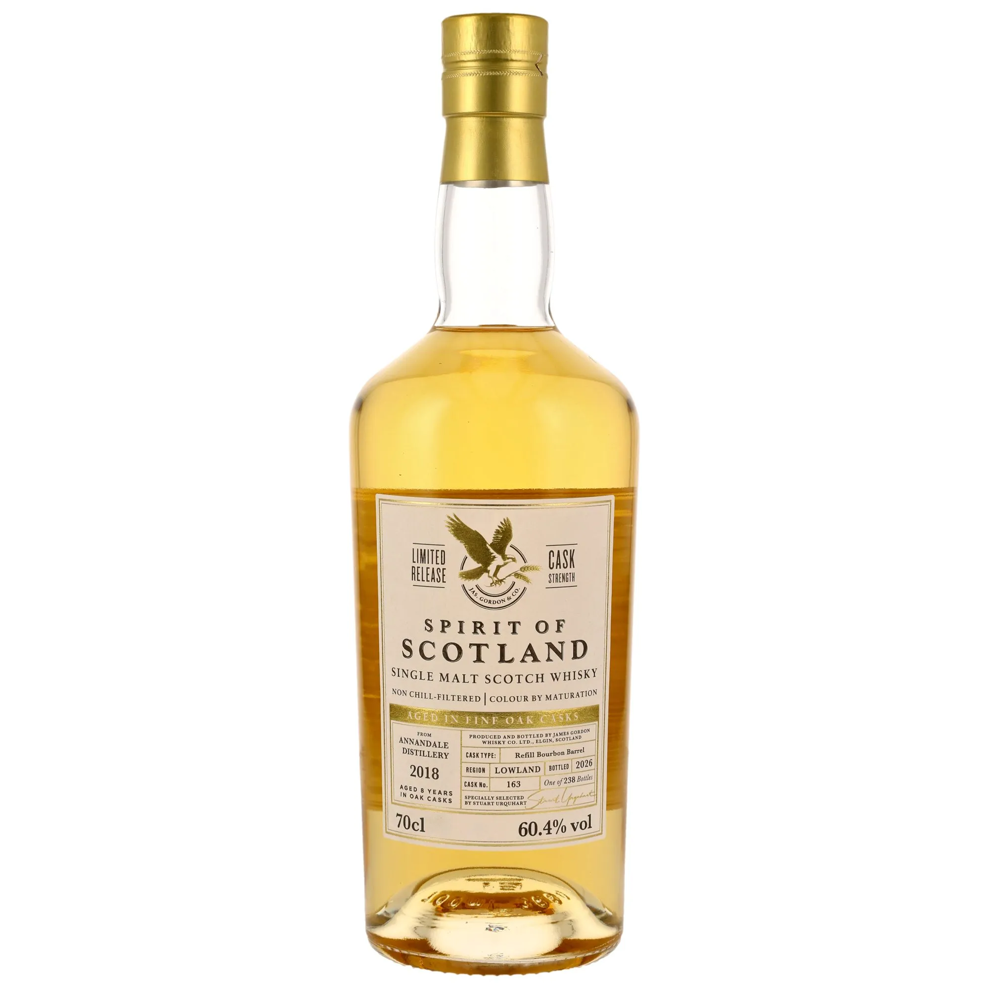 Annandale 2018 Refill Bourbon Barrel #163 - Spirit of Scotland - Gordon & MacPhail