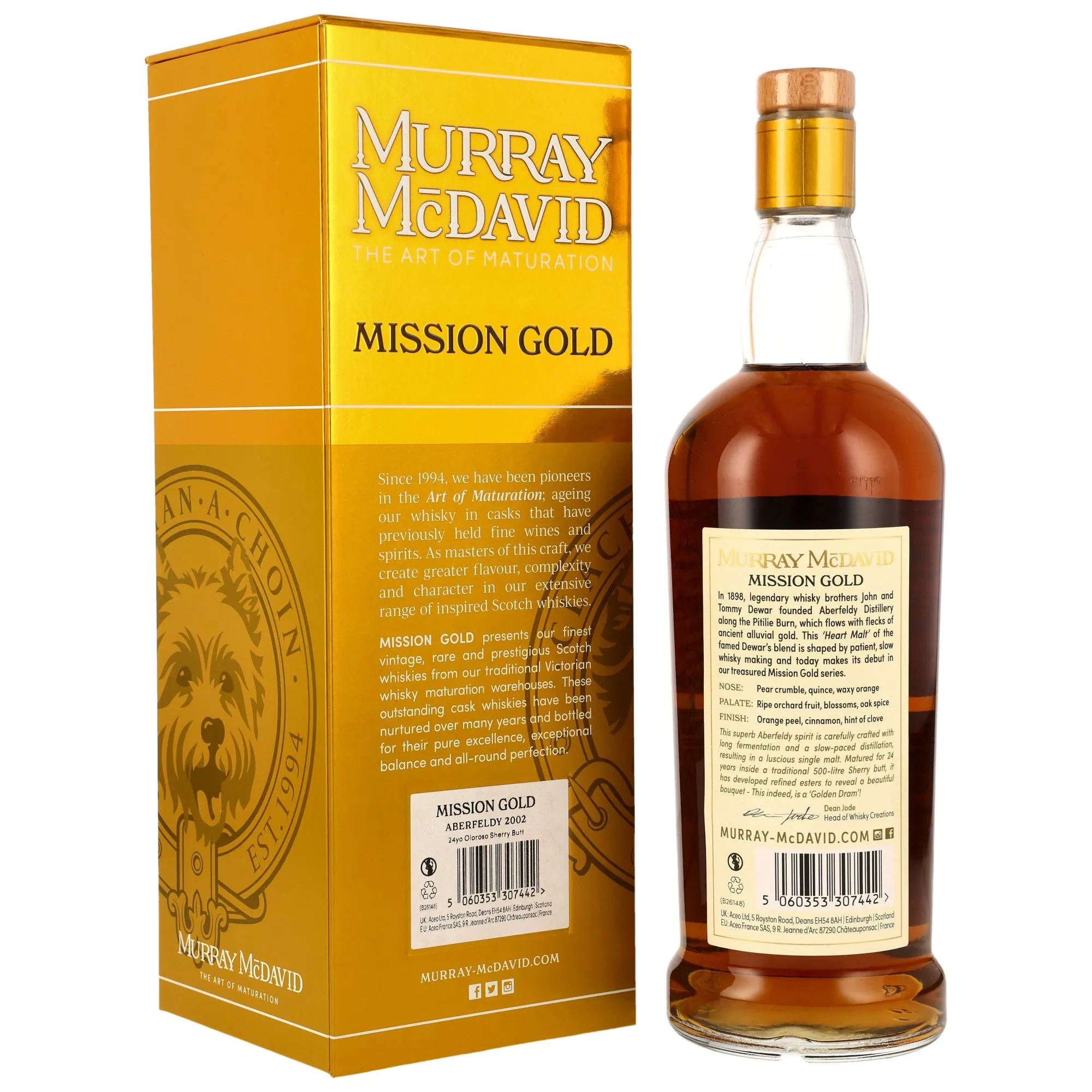 Aberfeldy 2002/2026 - 24 Jahre - Oloroso Sherry Cask - Murray McDavid