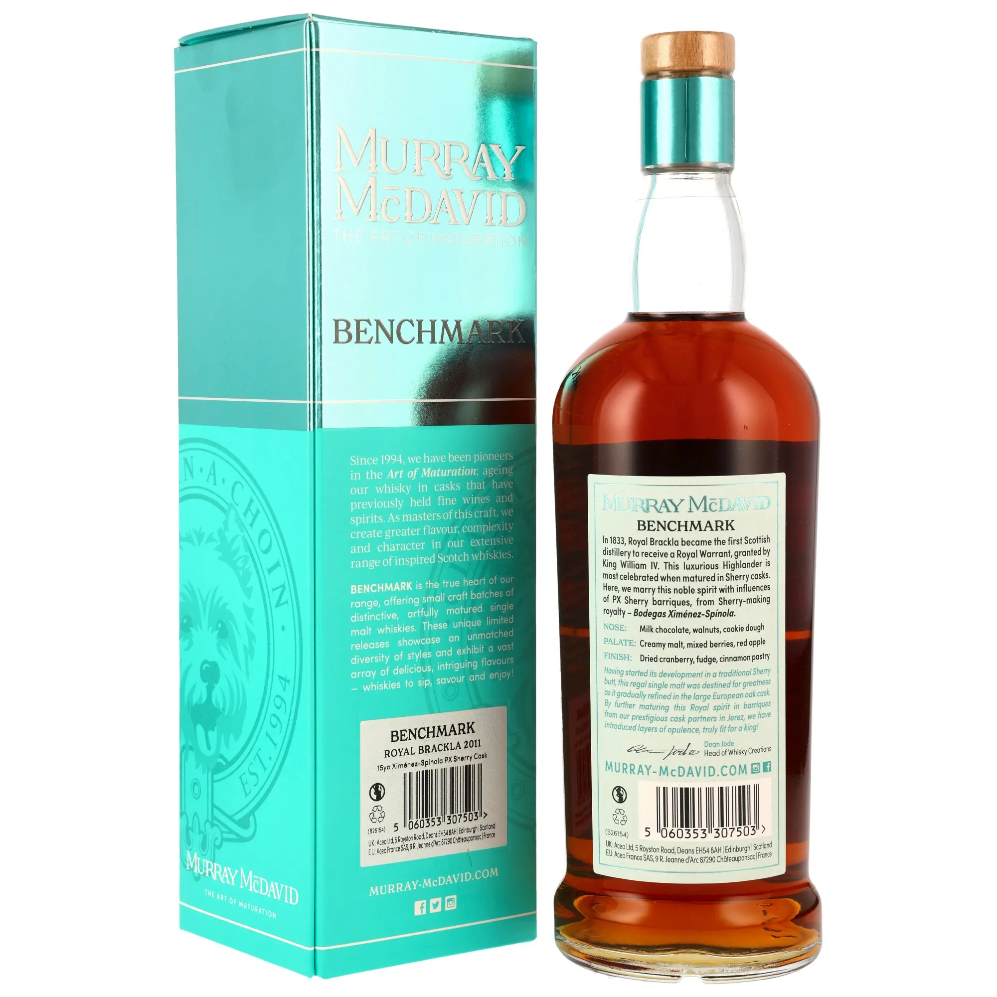 Royal Brackla 2011/2026 - 15 Year Old - PX Sherry Casks - Murray McDavid