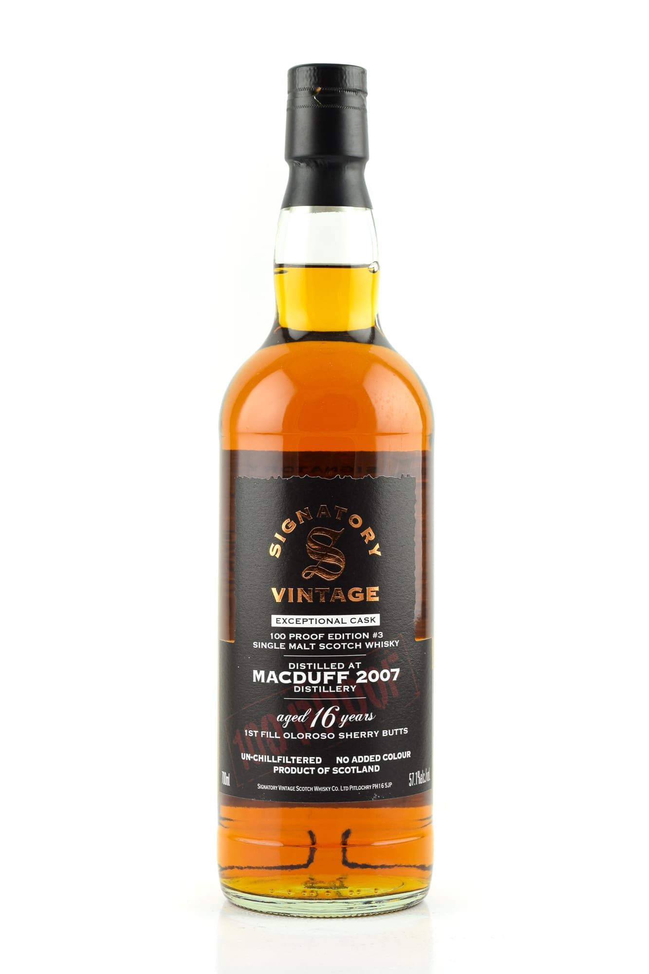 Macduff 2007 Exceptional Cask 100 Proof Edition #3 Signatory Vintage