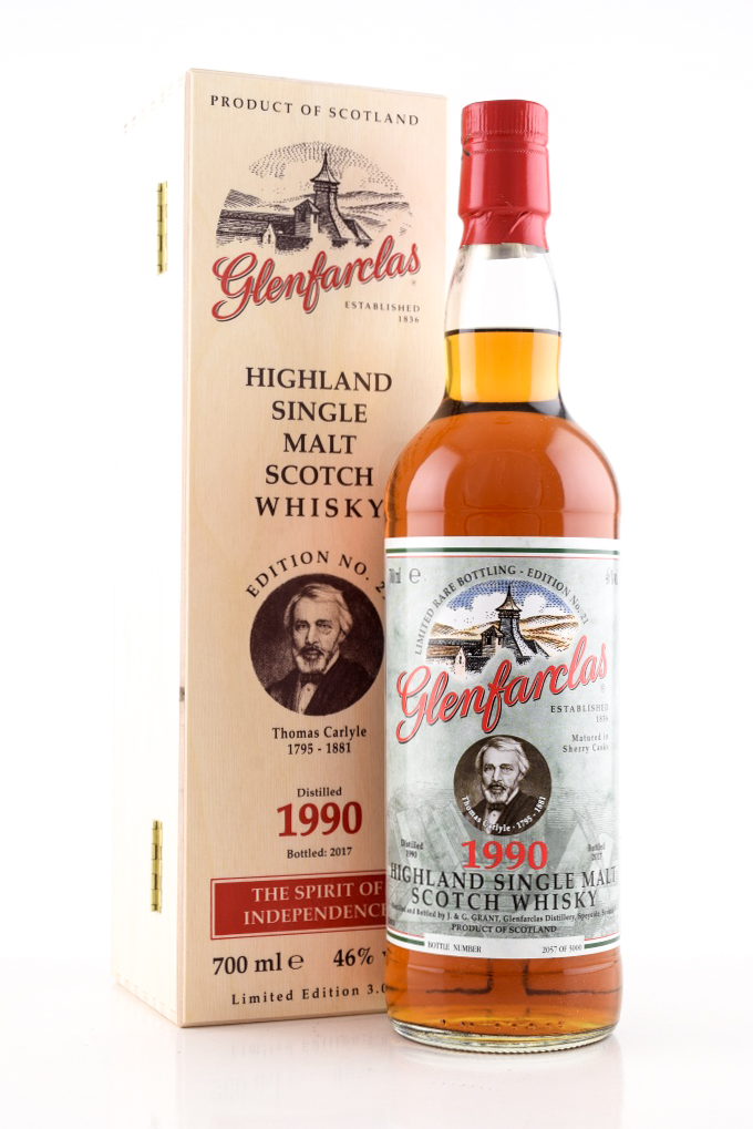Glenfarclas Ed. No. 21 1990/2017 Thomas Carlyle 46% vol. 0,7l Glenfarclas Ed. No. 21 1990/2017 Thomas Carlyle 46% vol. 0,7l