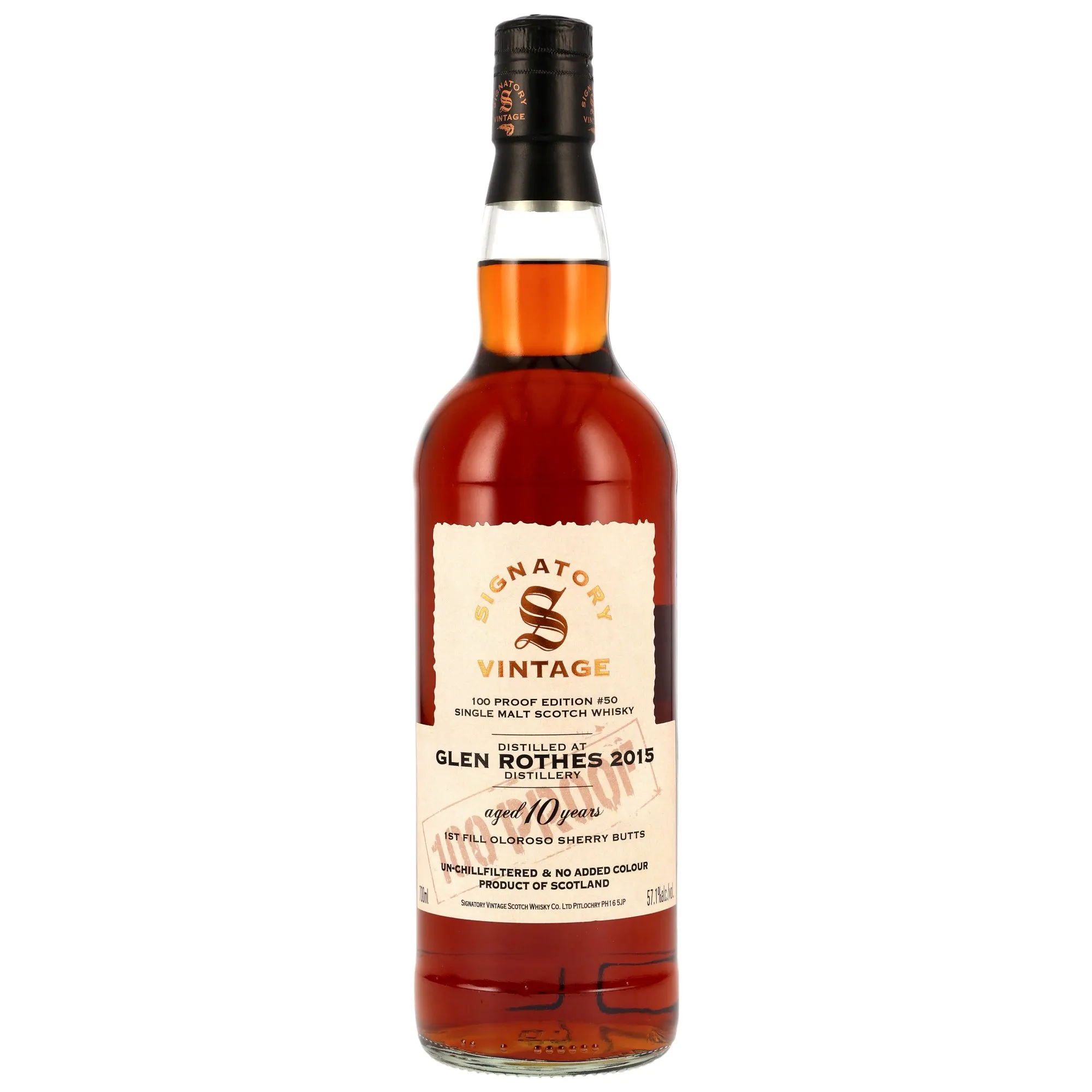 Glenrothes 2015/2025 - 10 Jahre - Signatory 100 PROOF Edition #50