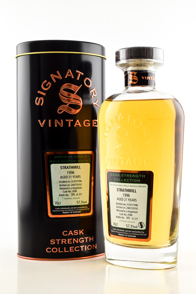 Strathmill 21 Year Old 1996/2018 Hogshead # 2098 Signatory Cask strength Coll. 57.3% vol. 0,7l