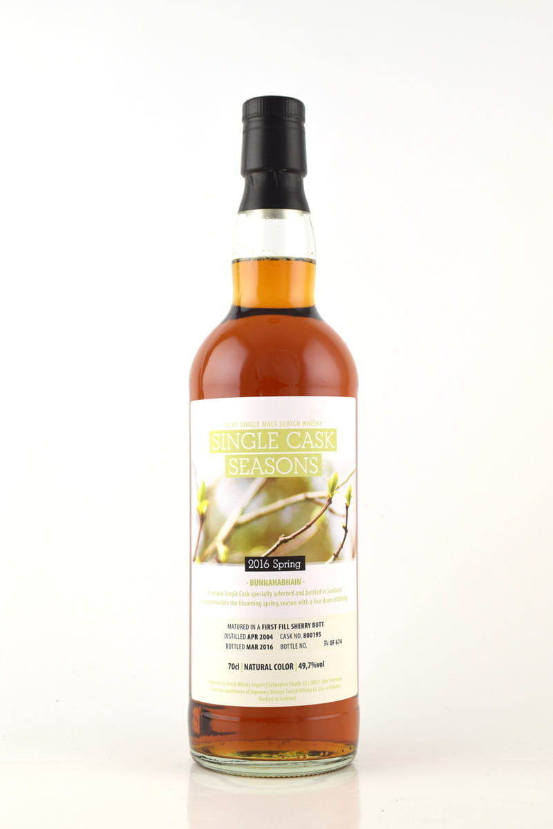 Bunnahabhain 11 Year Old 1st-fill Sherry Butt Single Cask Seasons Signatory 49.7% vol. 0,7l Bunnahabhain 11 Year Old 1st-fill Sherry Butt Single Cask Seasons Signatory 49.7% vol. 0,7l