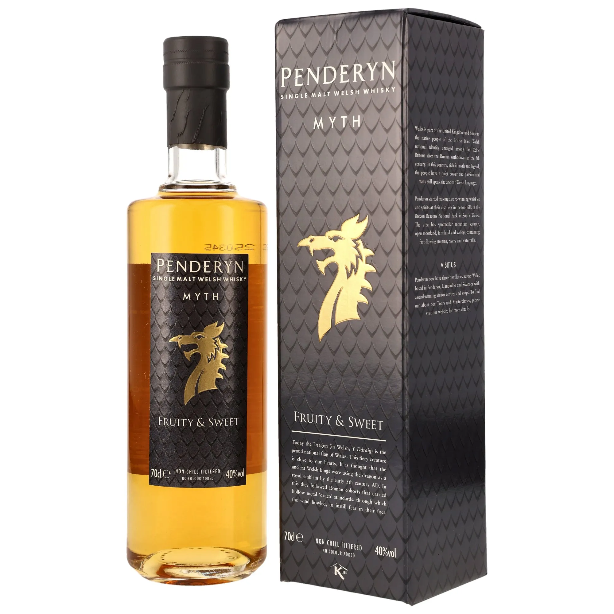 Penderyn Myth, Bourbon & Red Wine Cask, 2023, 40%