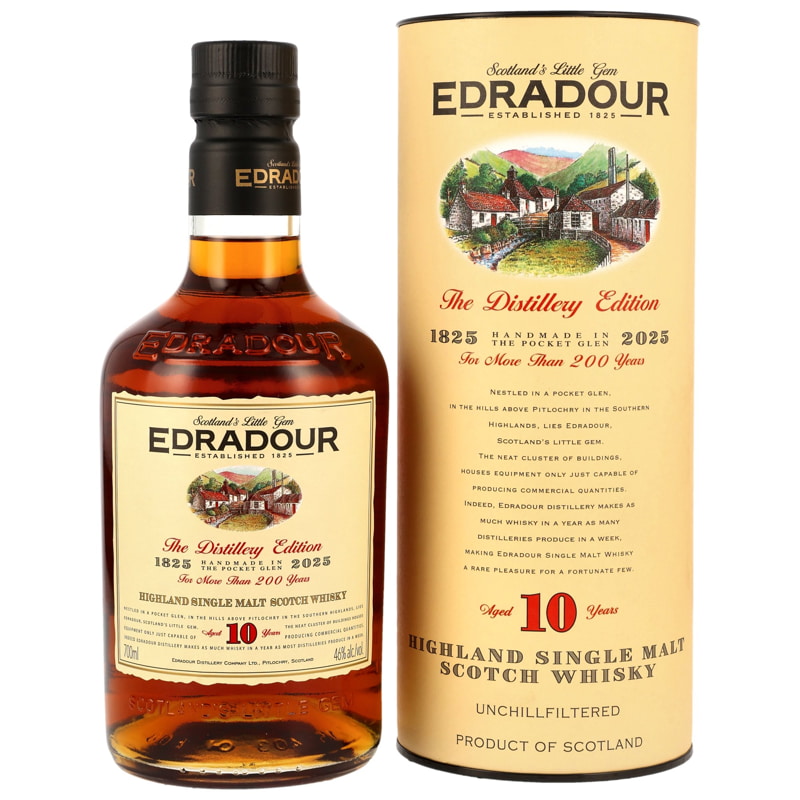 Edradour 200th Anniversary 10 Year Old, Pedro Ximenez Sherry Cask, Small Batch, 2025, 46%