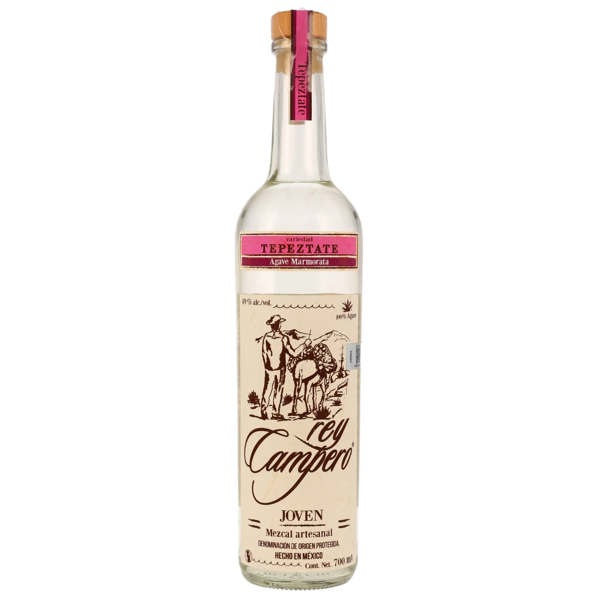 Rey Campero Tepeztate Mezcal artesanal - Joven