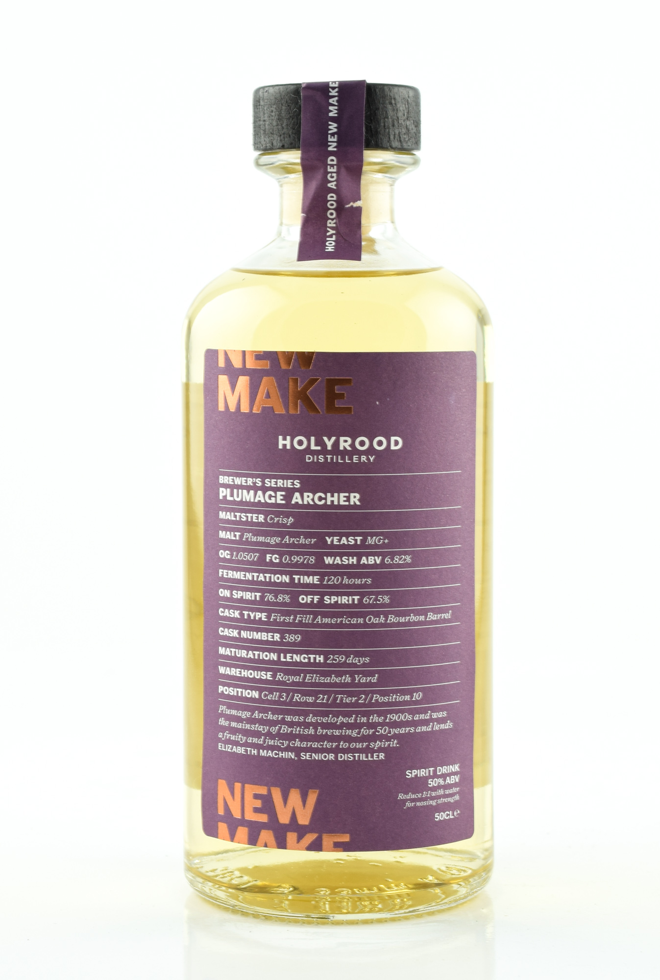 Holyrood Aged New Make Spirit 02: Plumage Archer 50%vol. 0,5l Holyrood Aged New Make Spirit 02: Plumage Archer 50%vol. 0,5l