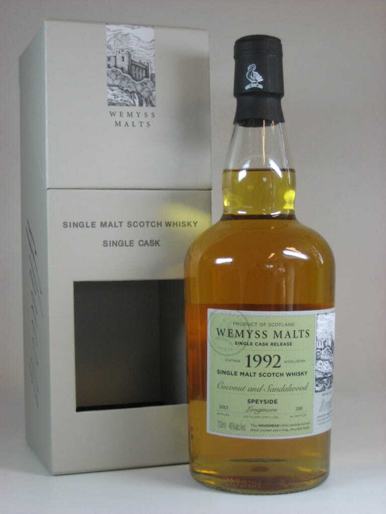 "Coconut and Sandalwood" 1992/2013 Single Cask Longmorn Wemyss Malts 46%vol. 0,7l