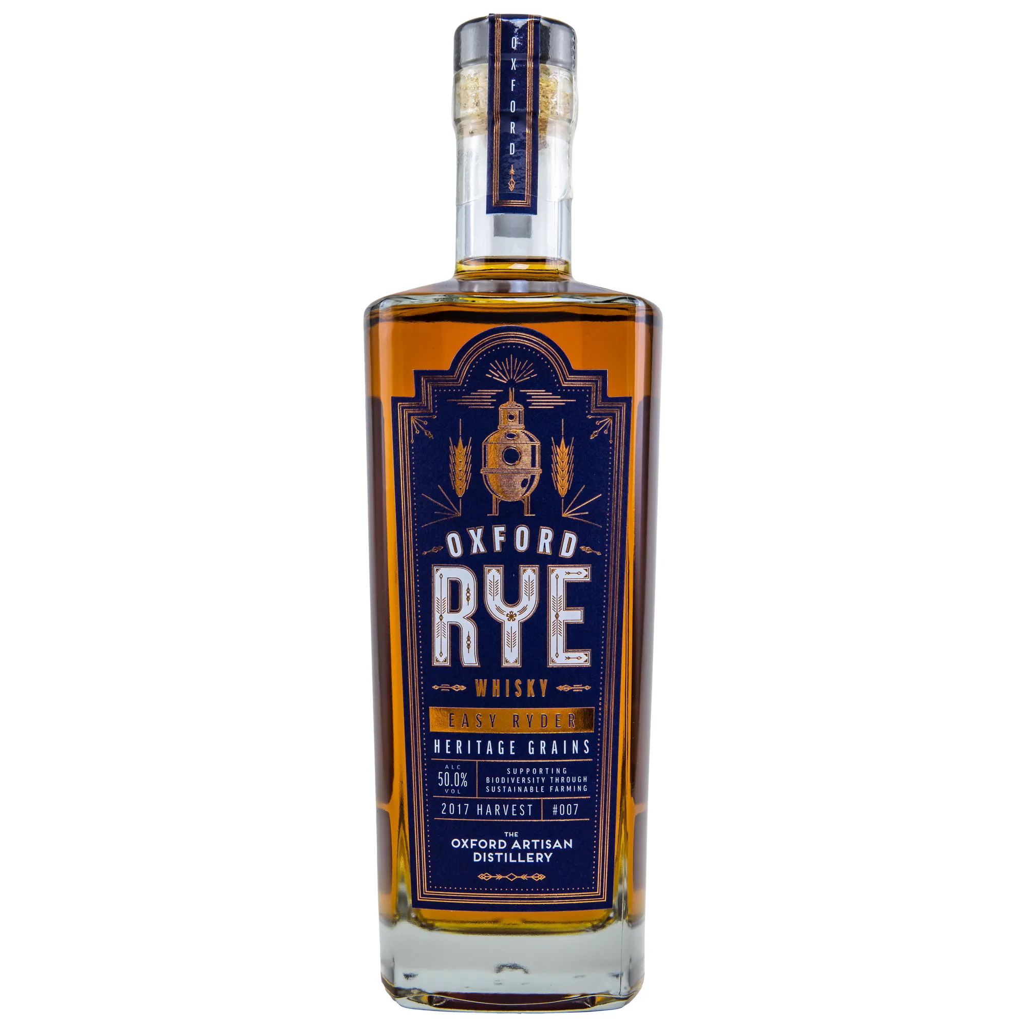 Oxford Artisan Distillery Oxford Rye Whisky Easy Ryder 3 Year Old, American Oak & Moscatel Roxo Cask, Batch No. 007, 2022, 50%