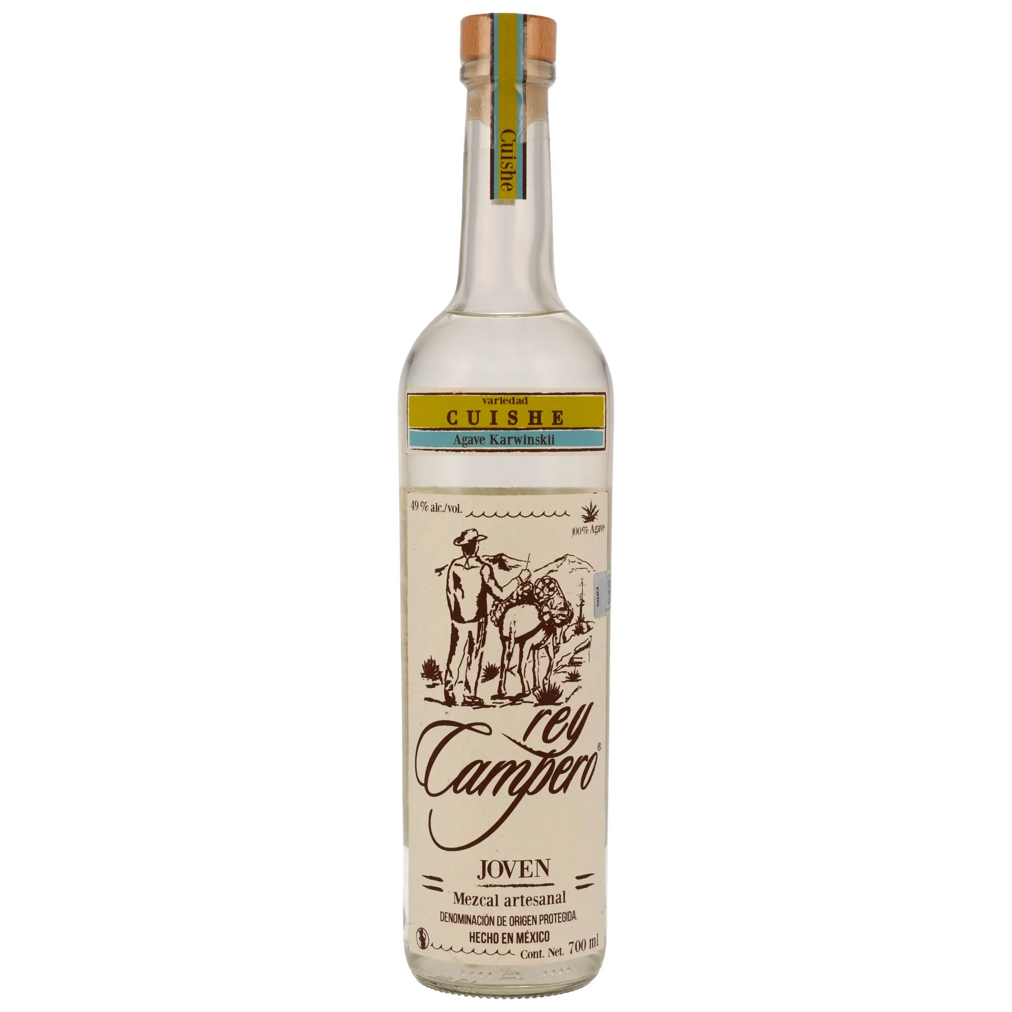 Rey Campero Madre Cuishe Mezcal artesanal - Joven - 49%