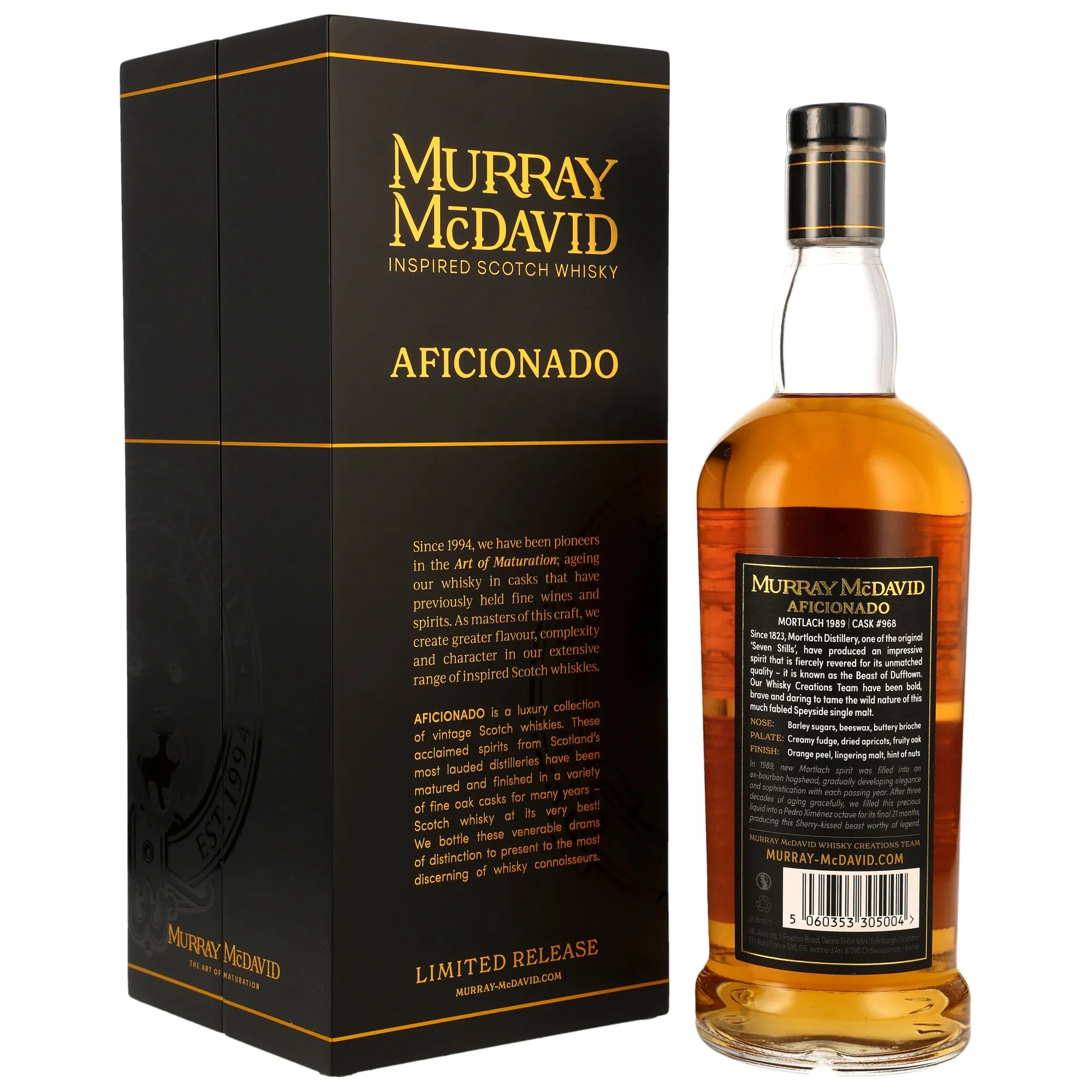 Mortlach 1989/2025 - 34 Jahre - Aficionado - PX Sherry Octave Finish #968 - Murray McDavid