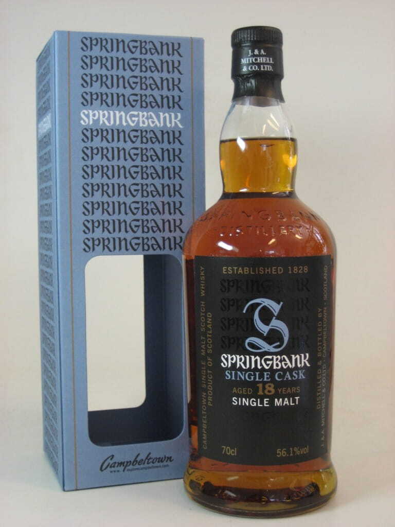 Springbank 18 Year Old 1st fill oloroso sherry Cask 56.1% vol. 0,7l Springbank 18 Year Old 1st fill oloroso sherry Cask 56.1% vol. 0,7l