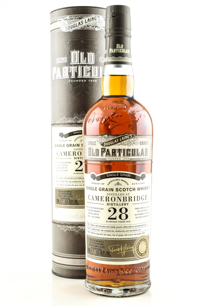 Cameronbridge 28 year old Refill Hogshead 1991/2020 Refill Butt Douglas Laing "Old Particular" 49,9%vol. 0,7l
