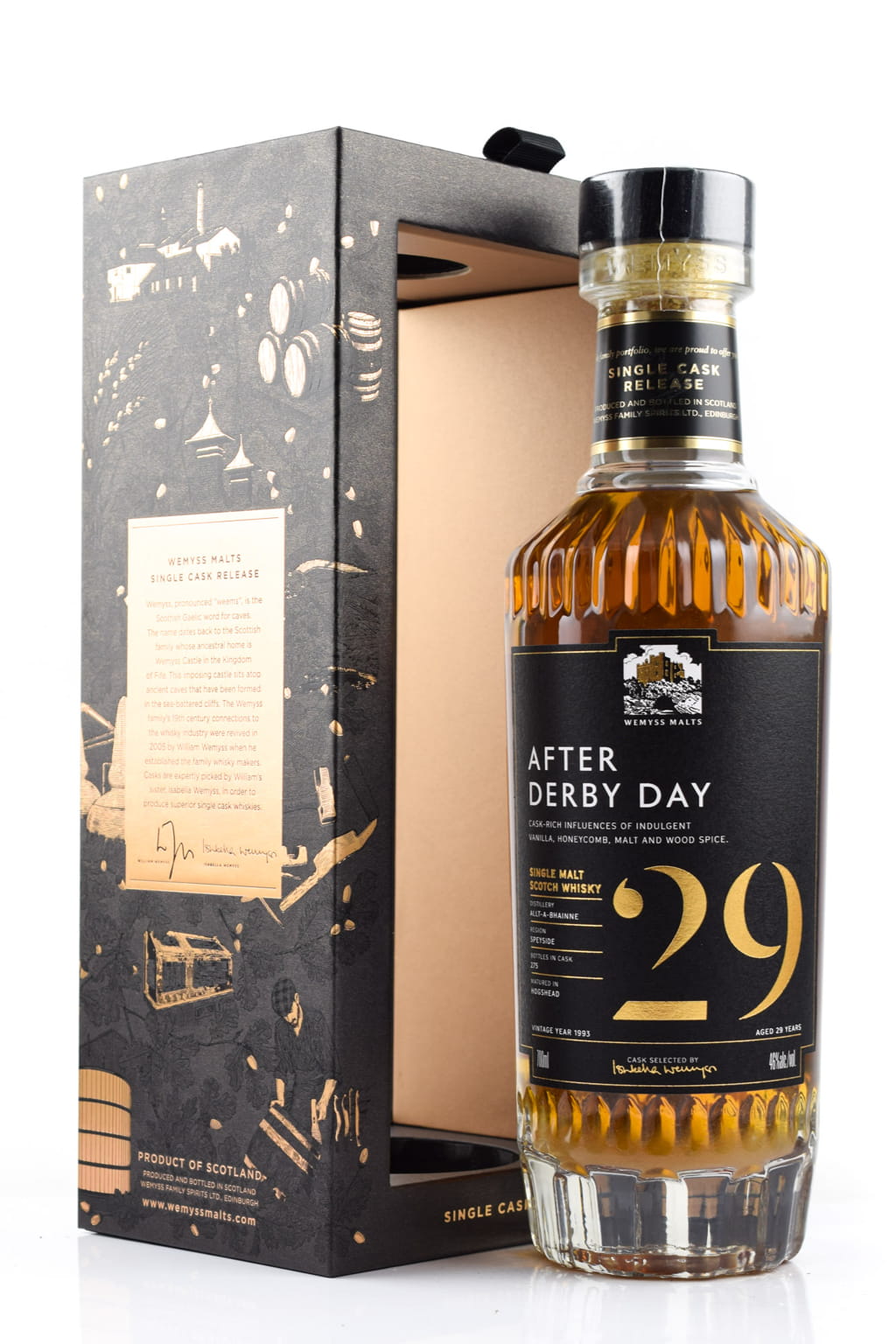 "After Derby Day" 29 Jahre 1993 Hogshead Allt-à-Bhainne Wemyss Malts 46%vol. 0,7l
