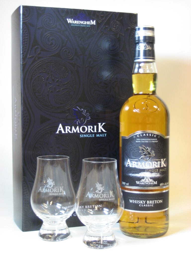 Armorik Classic - Warenghem Whisky Breton 46%vol. 0,7l - mit 2 Gläsern