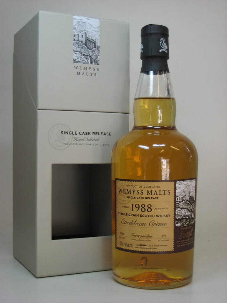 "Caribbean Creme" 1988/2014 Single Cask Invergordon Wemyss Malts 46%vol. 0,7l