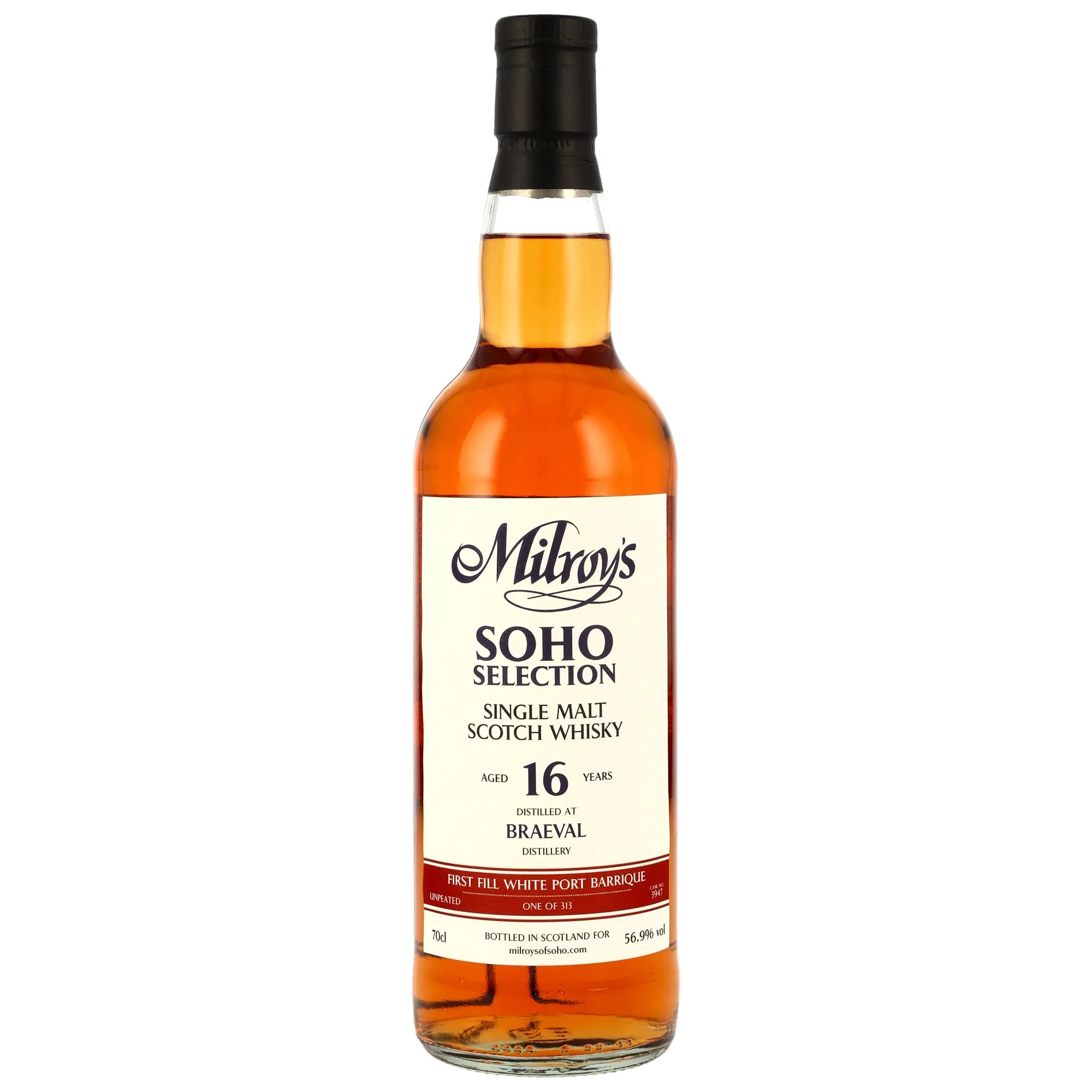 Braeval 2010/2026 - 16 Jahre - 1st Fill White Port Barrique #3947 - Milroys