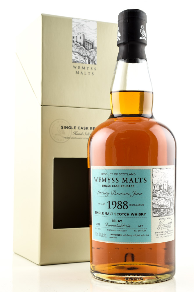 "Luxury Damson Jam" 1988/2018 Single Puncheon Bunnahabhain Wemyss Malts 46% vol. 0,7l