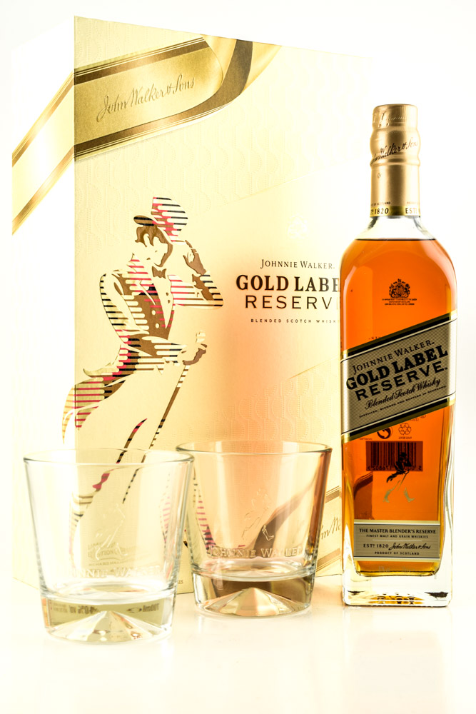 Johnnie Walker Gold Label Reserve 40%vol. 0,7l with 2 Tumblern Johnnie Walker Gold Label Reserve 40%vol. 0,7l with 2 Tumblern