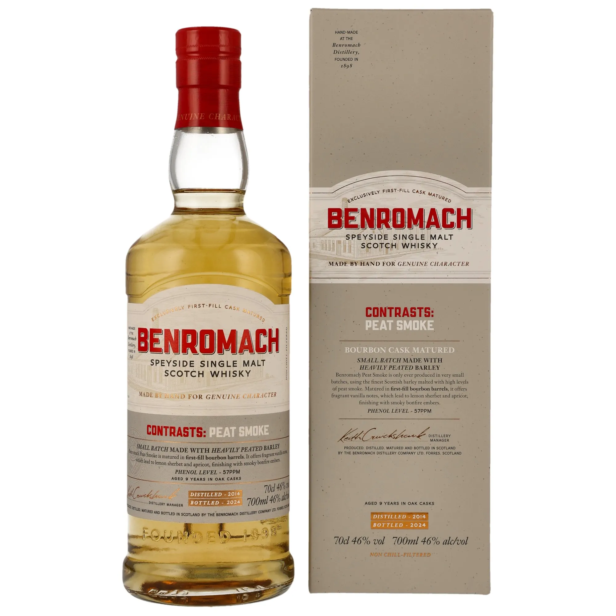 Benromach Contrasts: Peat Smoke - 2014/2024 - Bourbon Cask