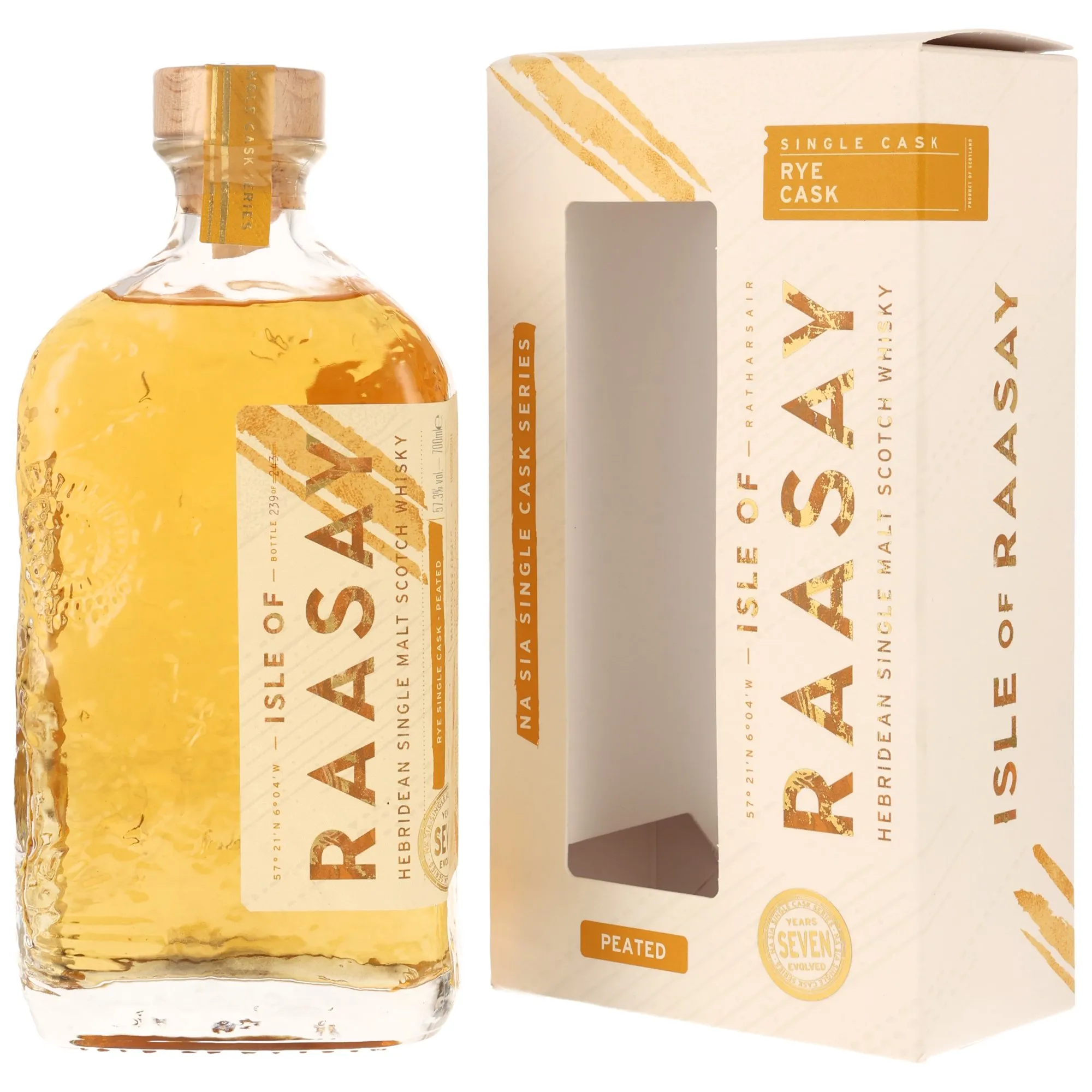 Isle of Raasay 2018/2026 - 7 Year Old - Single Malt Whisky - Peated Rye Whisky Single Cask #18/839