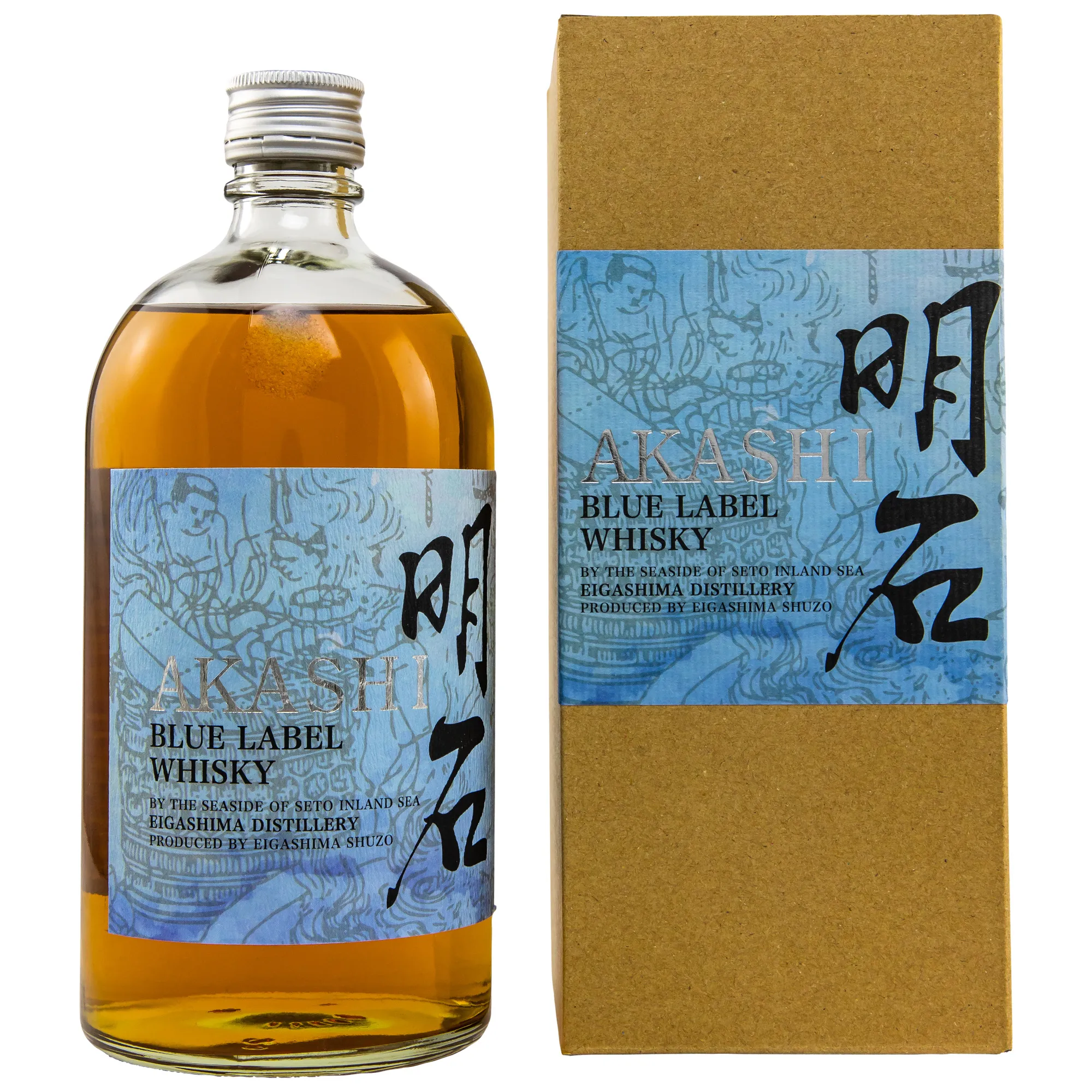 Akashi Blue Label Blended Whisky 2 Year Old, American White Oak Shochu, Sherry & Bourbon Cask, 40%