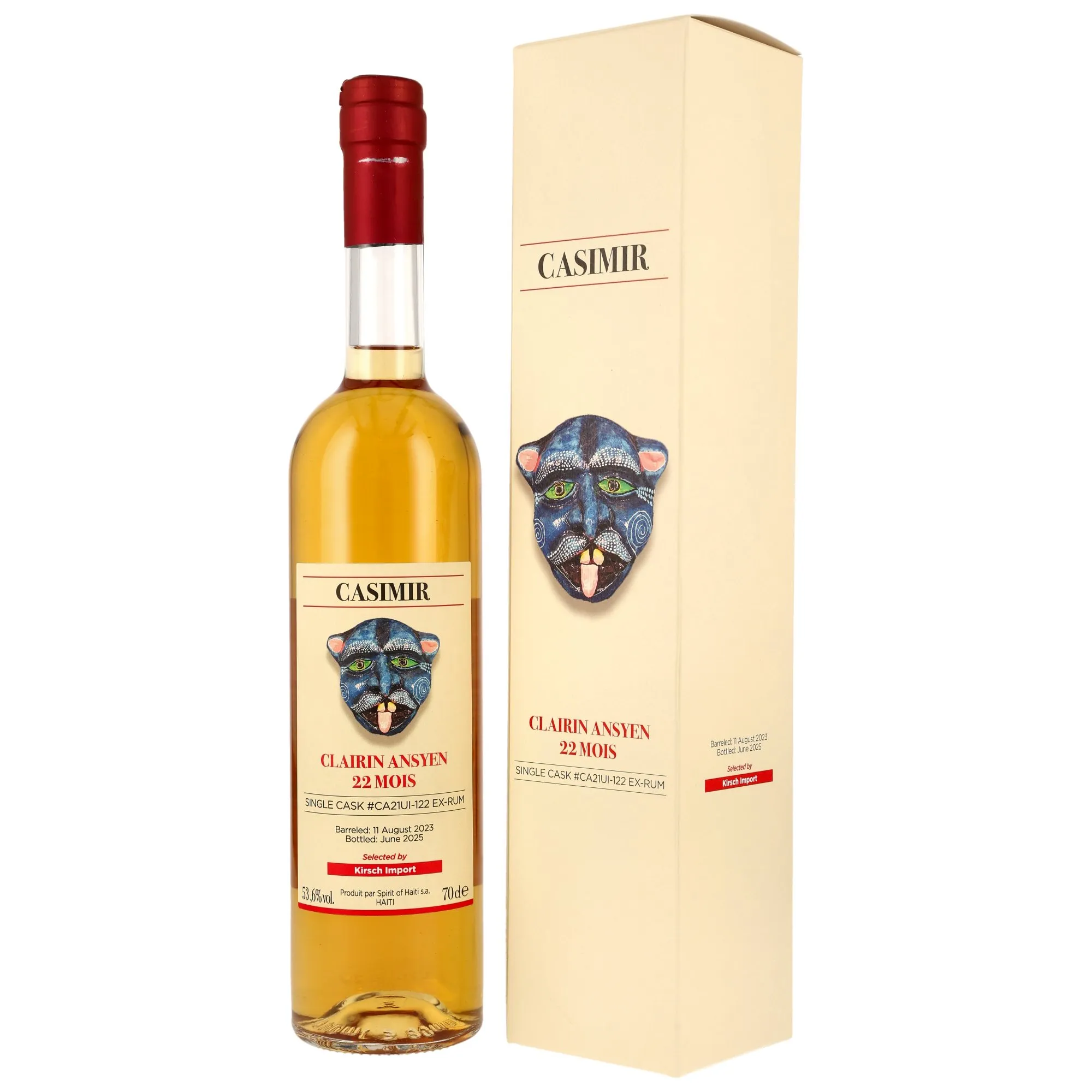 Clairin Ansyen Casimir - 22 Months - Ex-Uitvlugt Rum Cask #CA21UI-122 - Kirsch