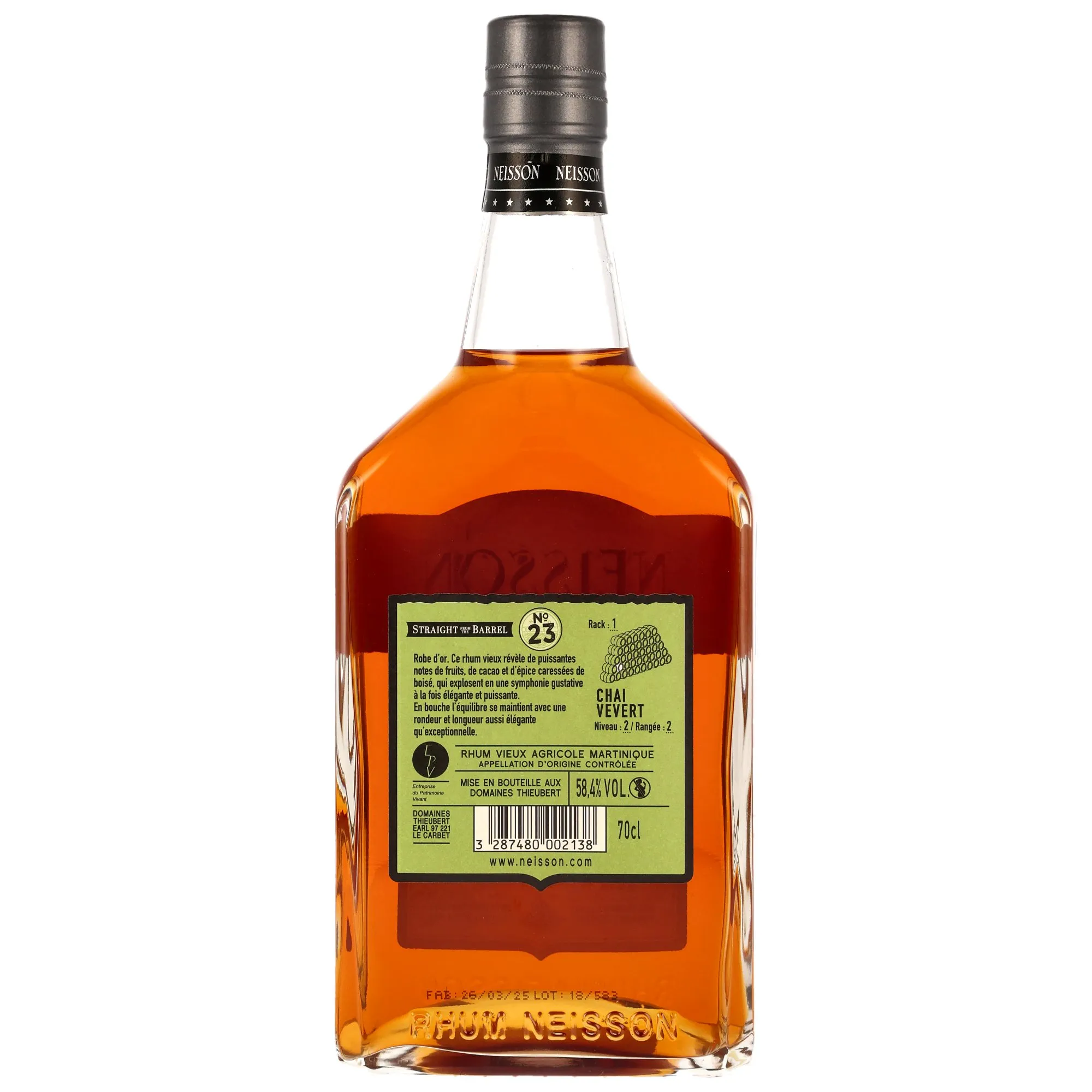 Neisson Rhum 2018/2025 - 6 Jahre - XO Full Proof no23 Chai Vevert La Maison